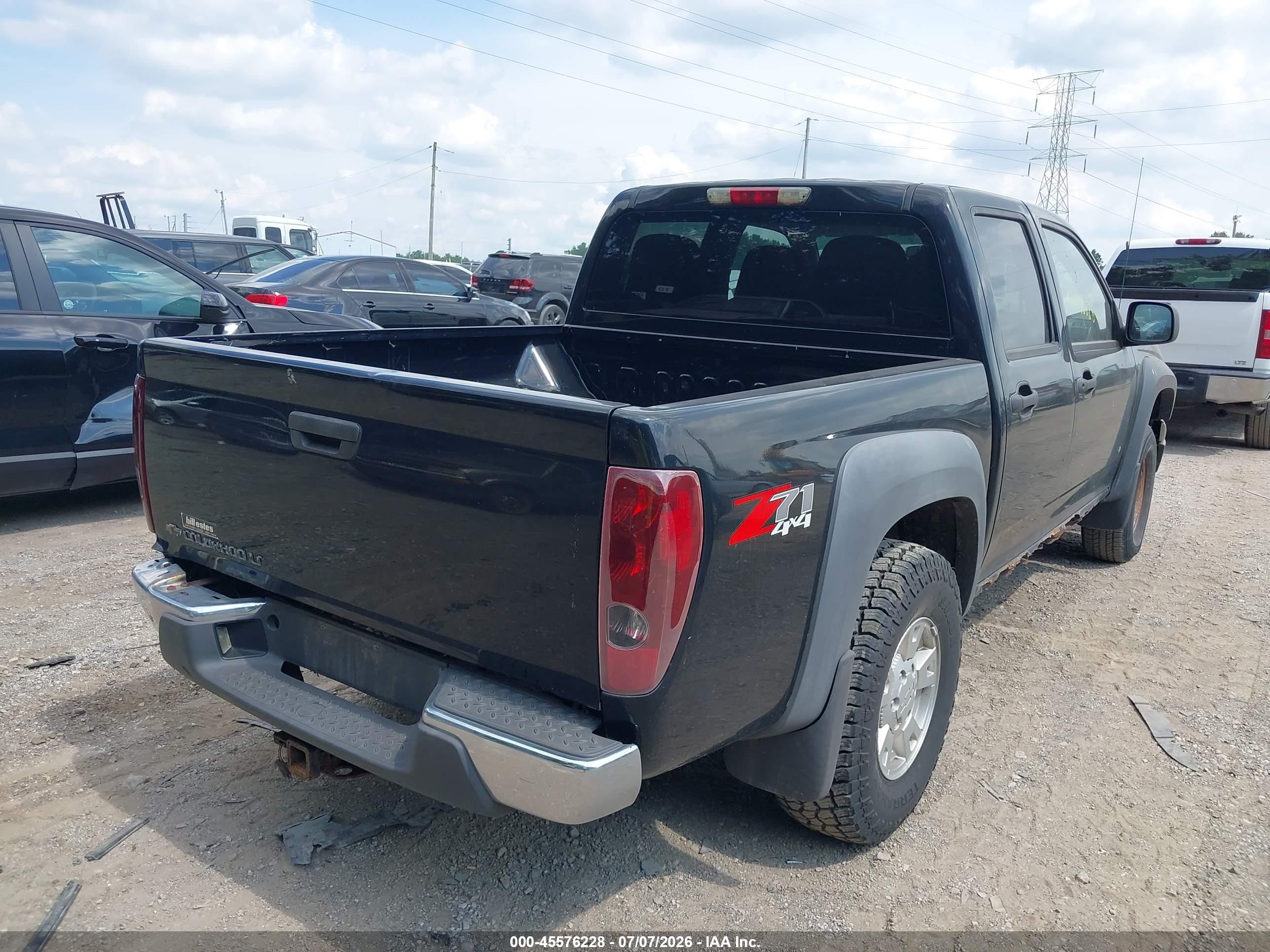 2007 Chevrolet Colorado Lt Black vin: 1GCDT13E178256181