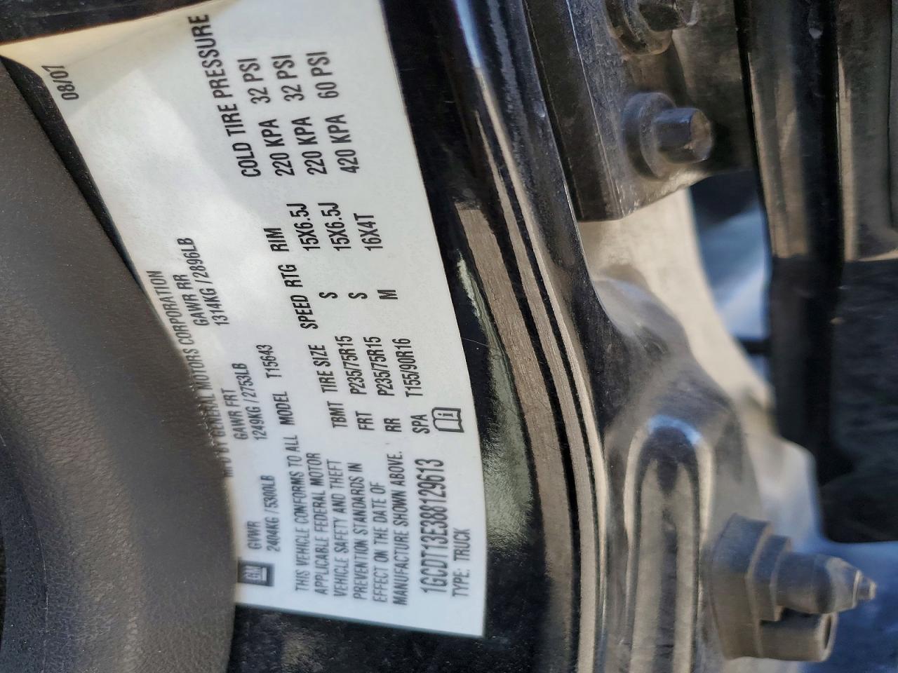 2008 Chevrolet Colorado Черный vin: 1GCDT13E388129613