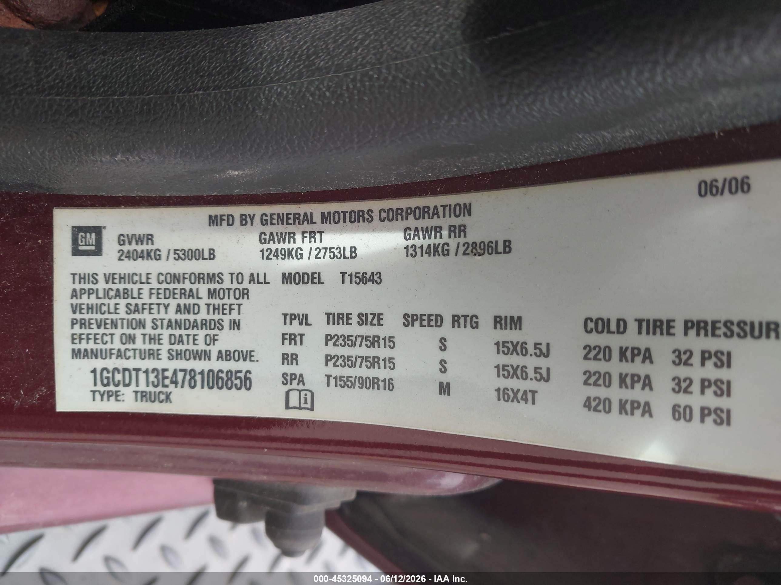 2007 Chevrolet Colorado Lt Red vin: 1GCDT13E478106856