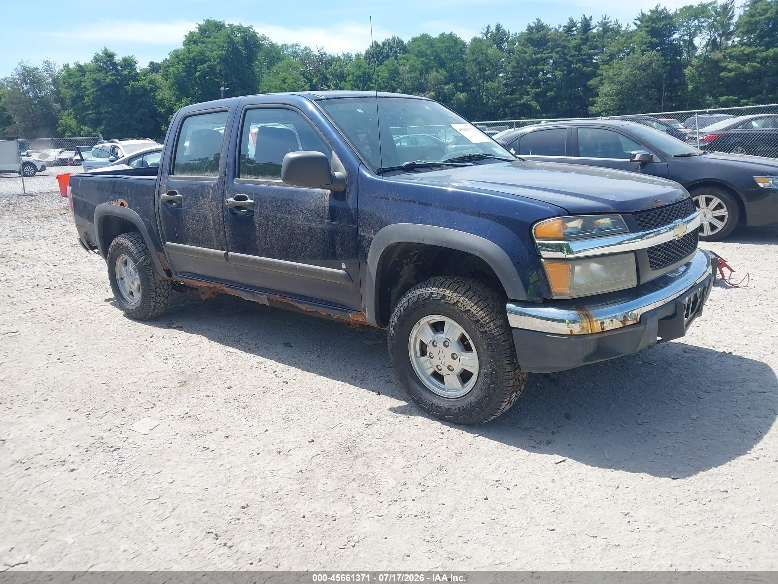 2007 Chevrolet Colorado Lt Blue vin: 1GCDT13E778231267