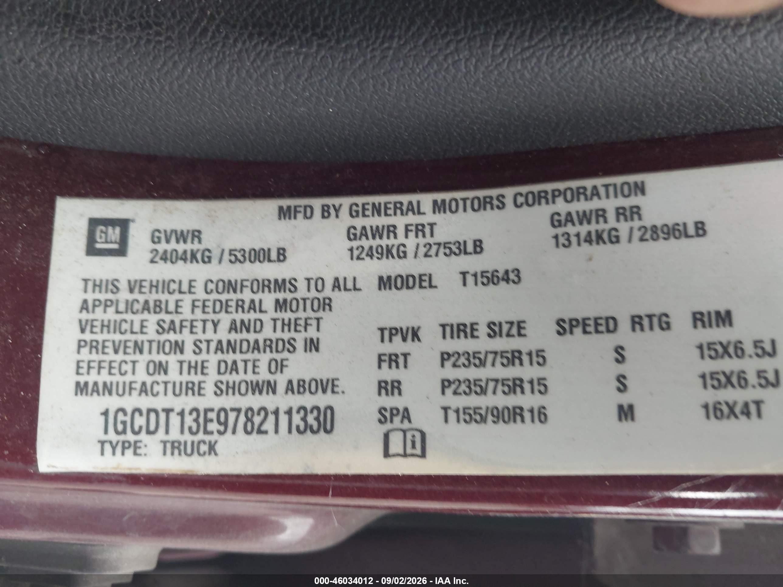 2007 Chevrolet Colorado Lt Burgundy vin: 1GCDT13E978211330