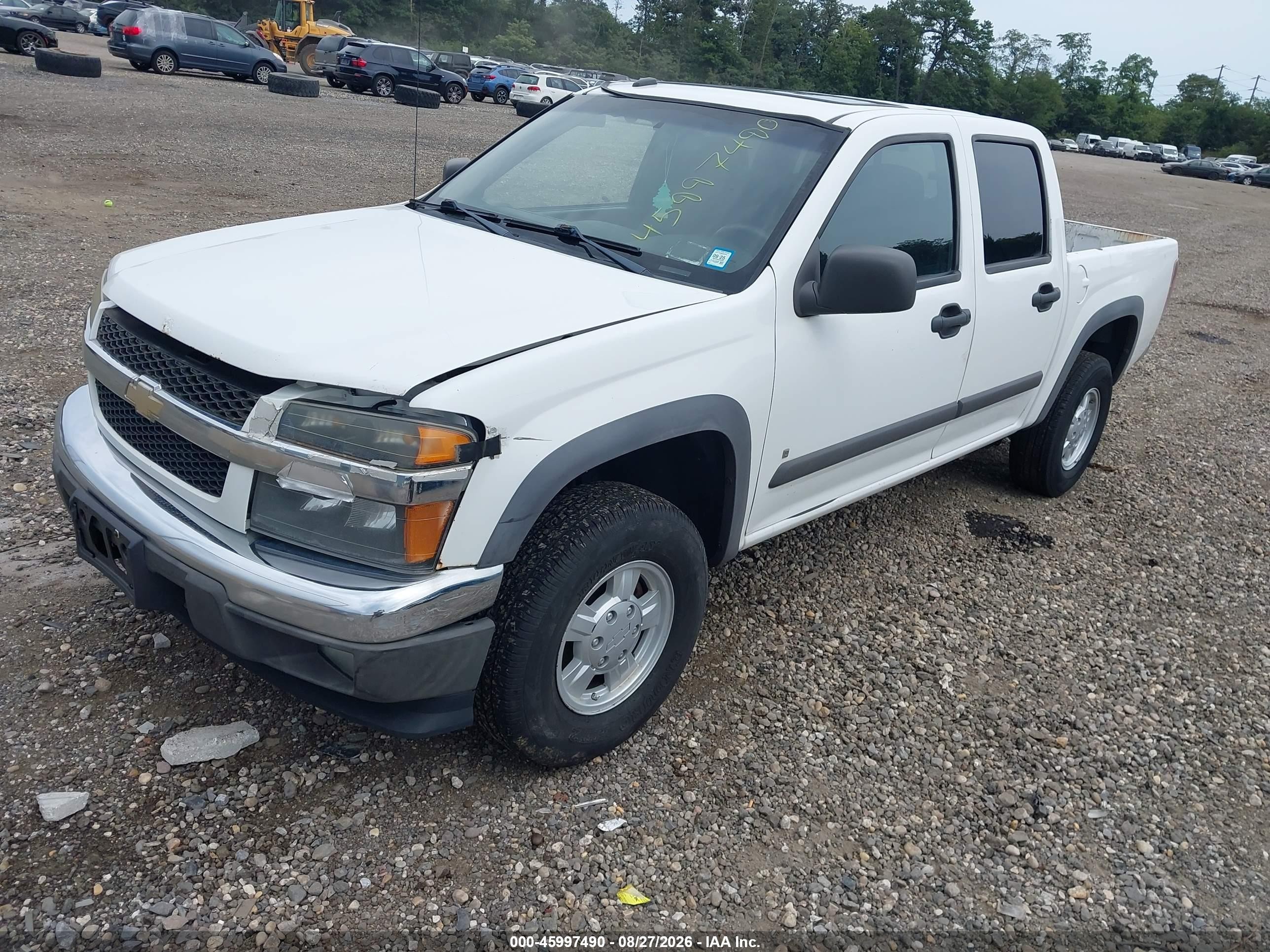 2008 Chevrolet Colorado Lt White vin: 1GCDT13E988103954