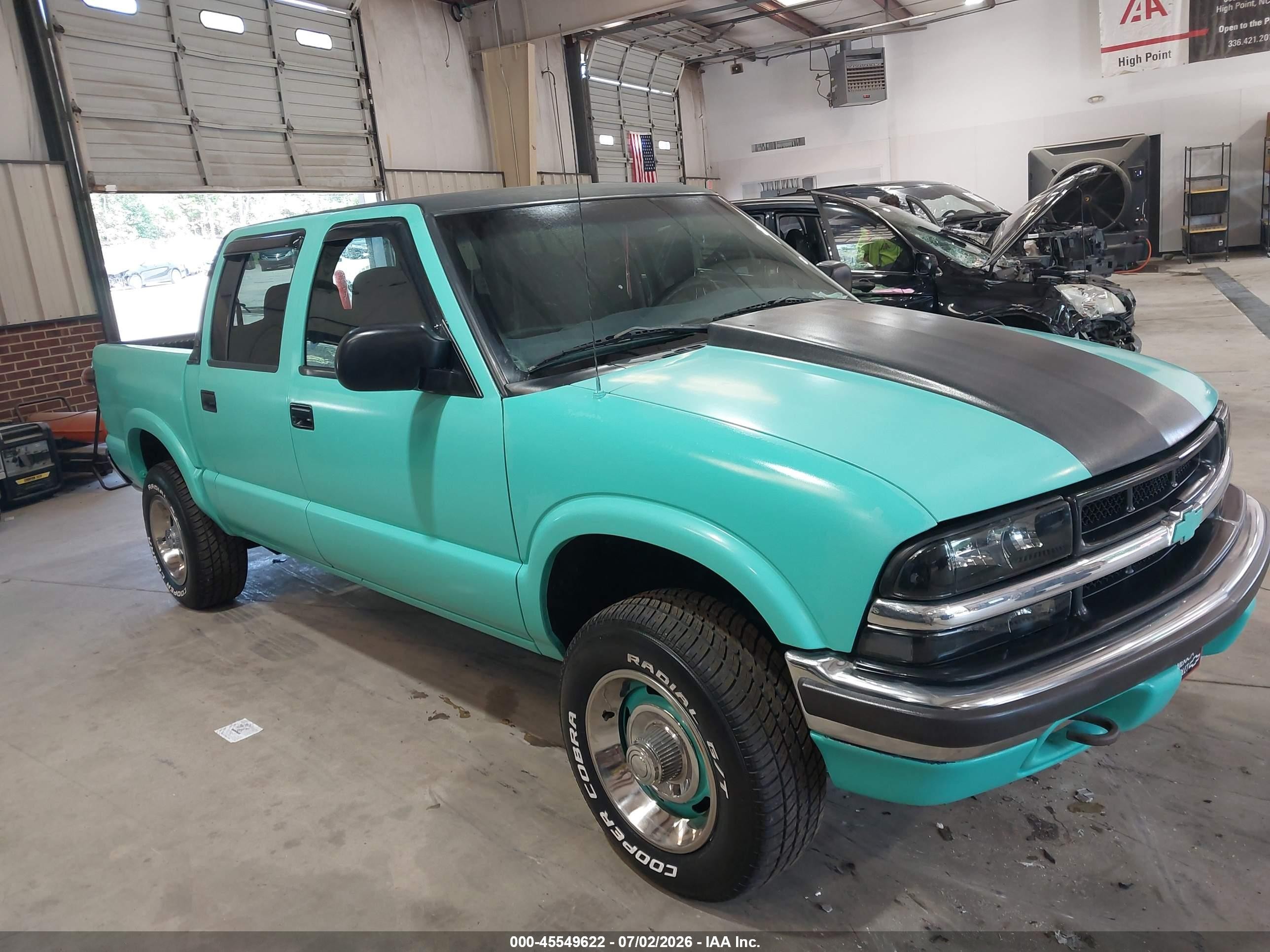2001 Chevrolet S-10 Ls Бирюзовый vin: 1GCDT13W01K238001