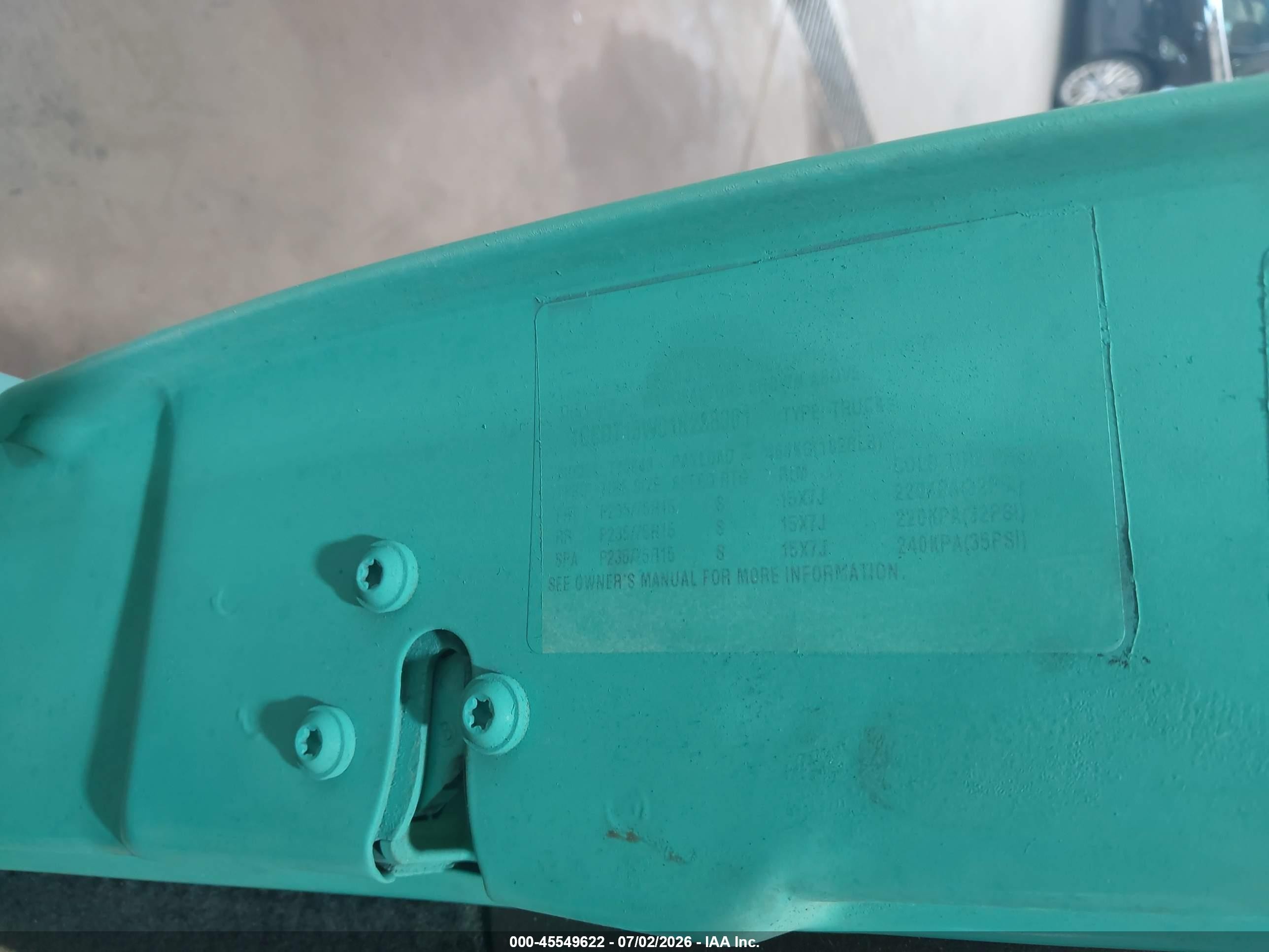 2001 Chevrolet S-10 Ls Teal vin: 1GCDT13W01K238001