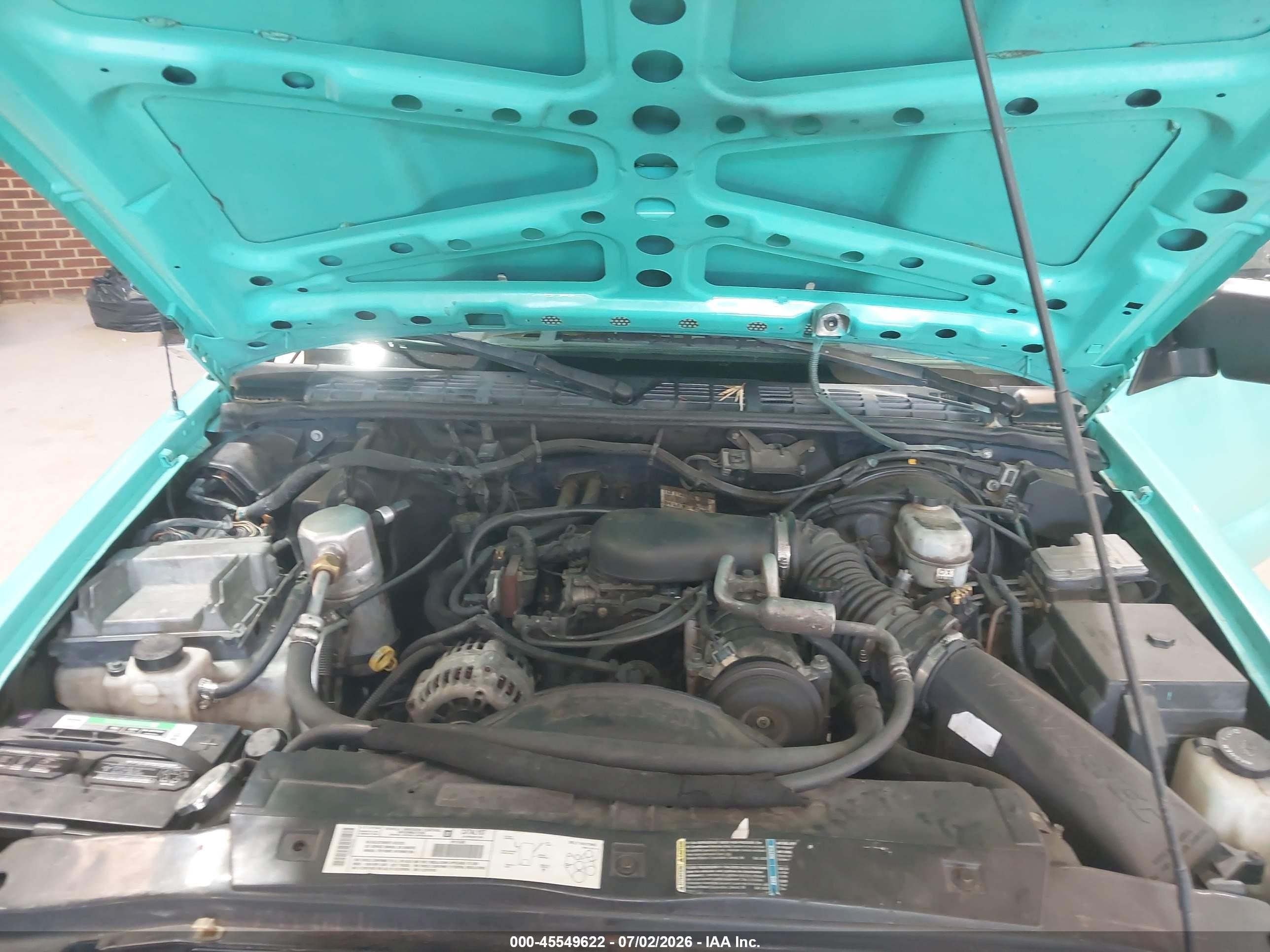 2001 Chevrolet S-10 Ls Teal vin: 1GCDT13W01K238001