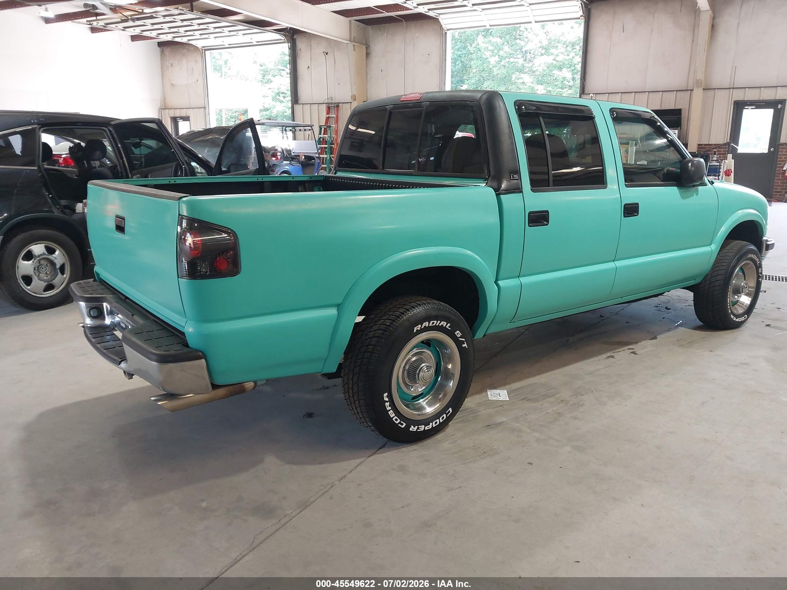 2001 Chevrolet S-10 Ls Teal vin: 1GCDT13W01K238001