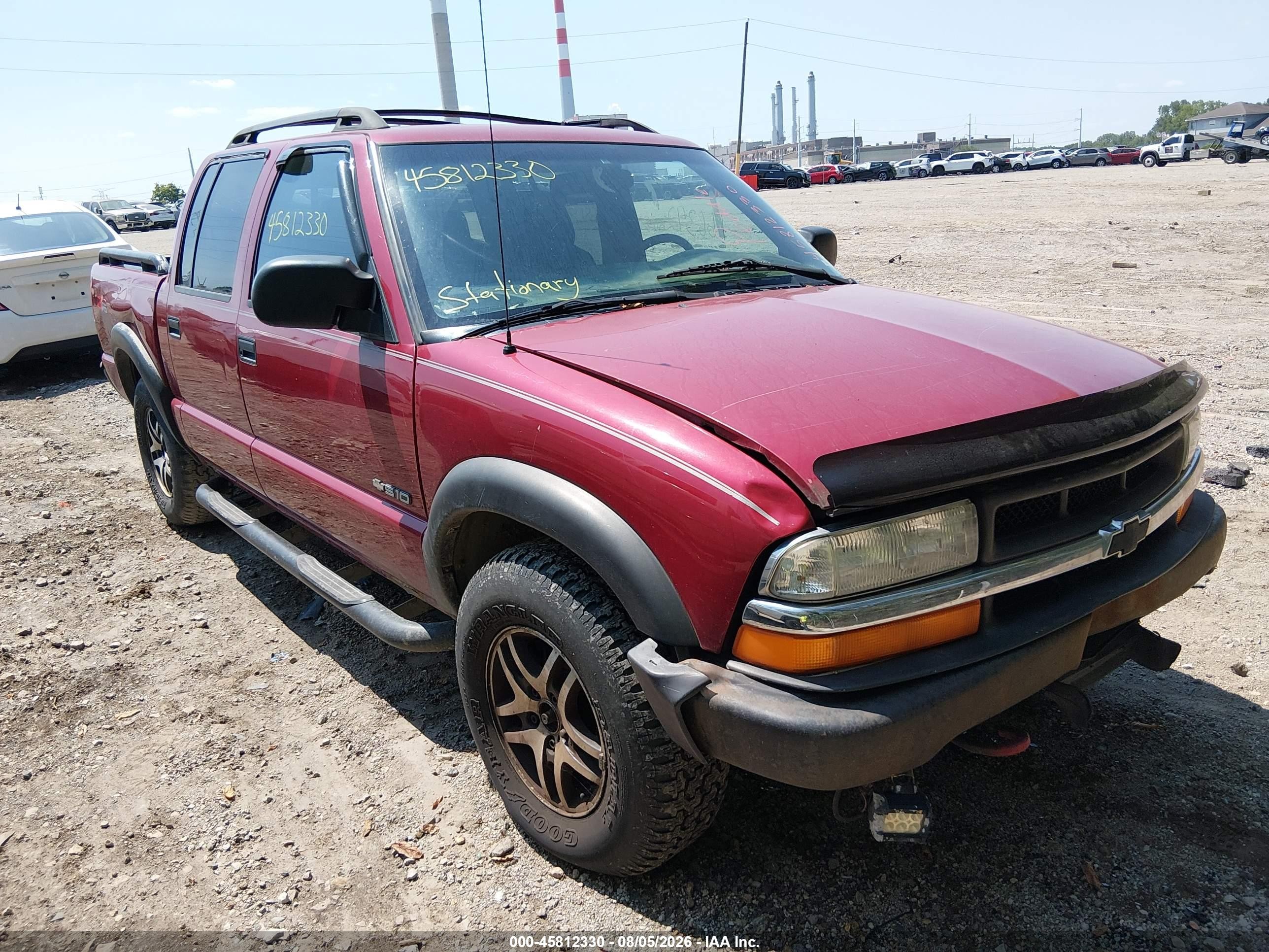 2002 Chevrolet S-10 Ls Красный vin: 1GCDT13W82K223618
