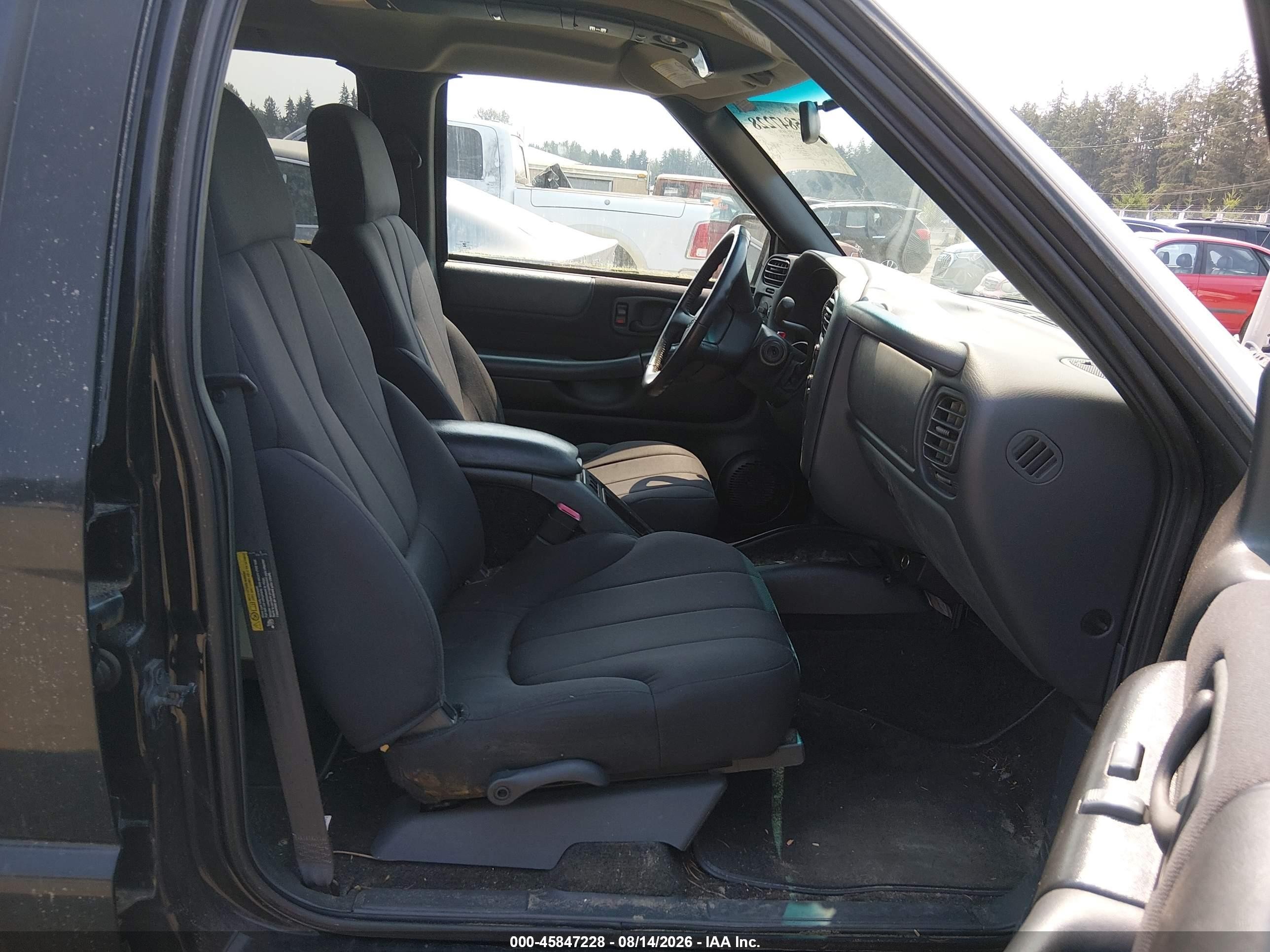 2003 Chevrolet S Truck S10 Black vin: 1GCDT13X03K141554