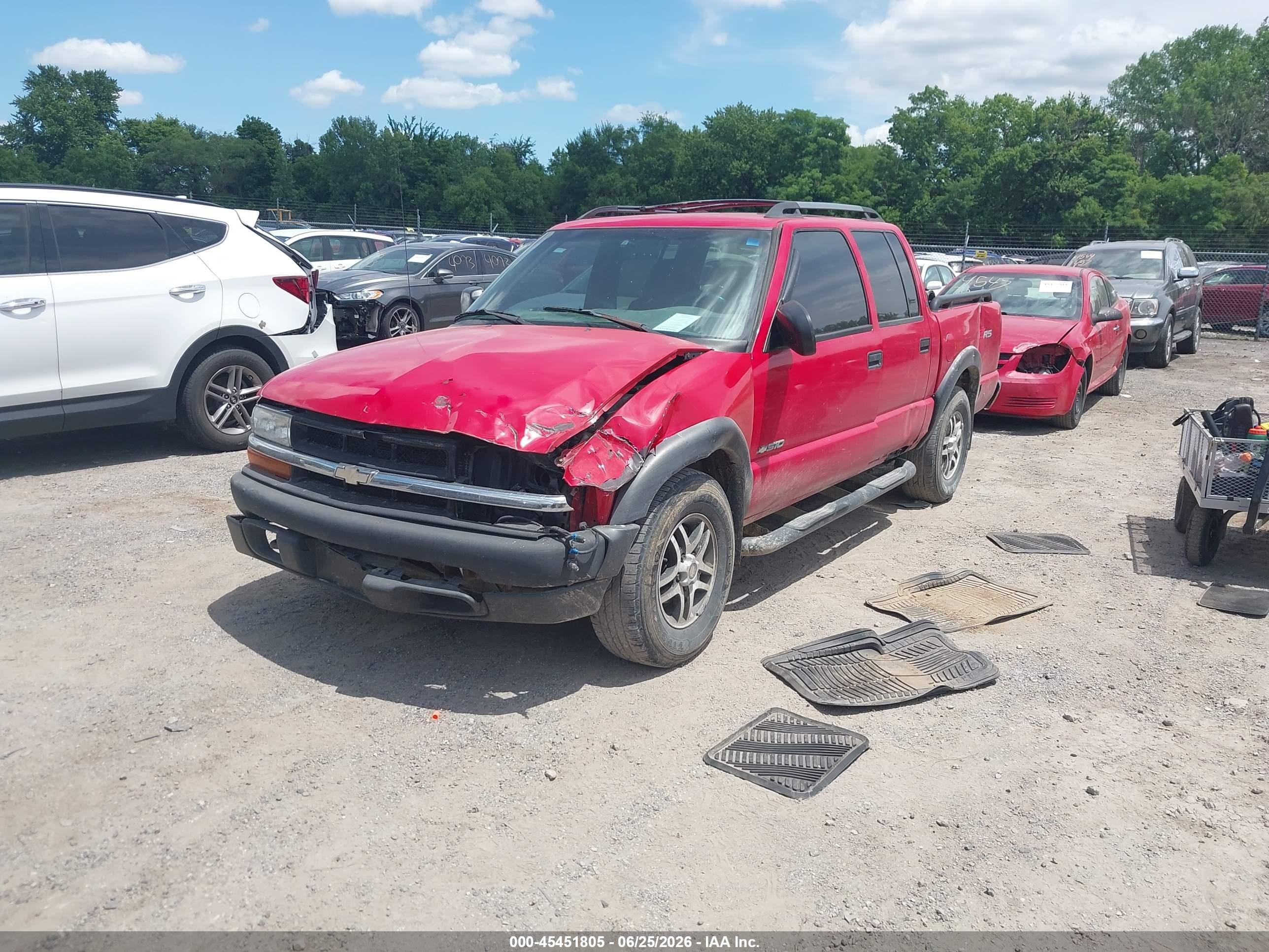 2003 Chevrolet S-10 Ls Красный vin: 1GCDT13X23K134069