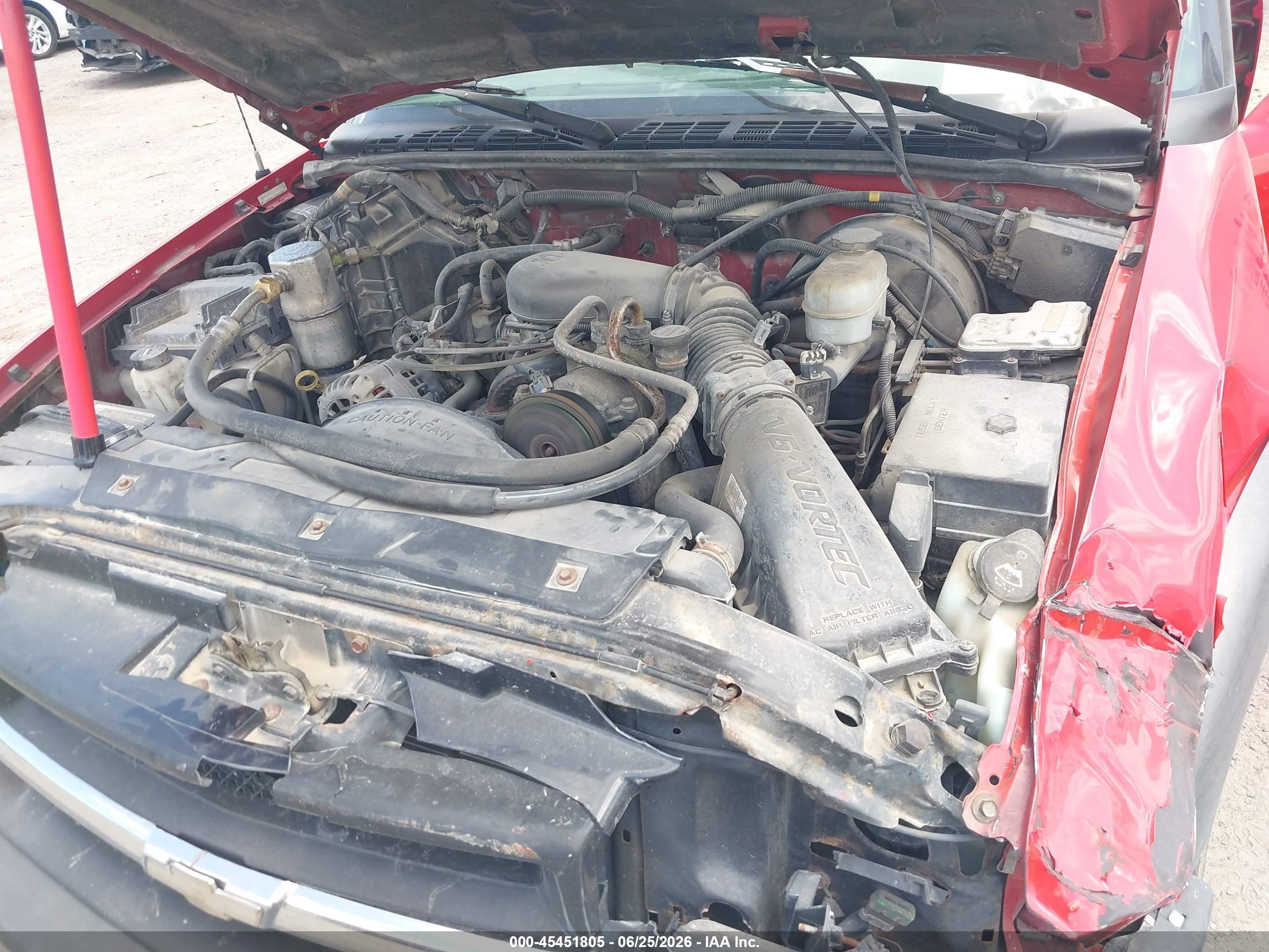 2003 Chevrolet S-10 Ls Красный vin: 1GCDT13X23K134069