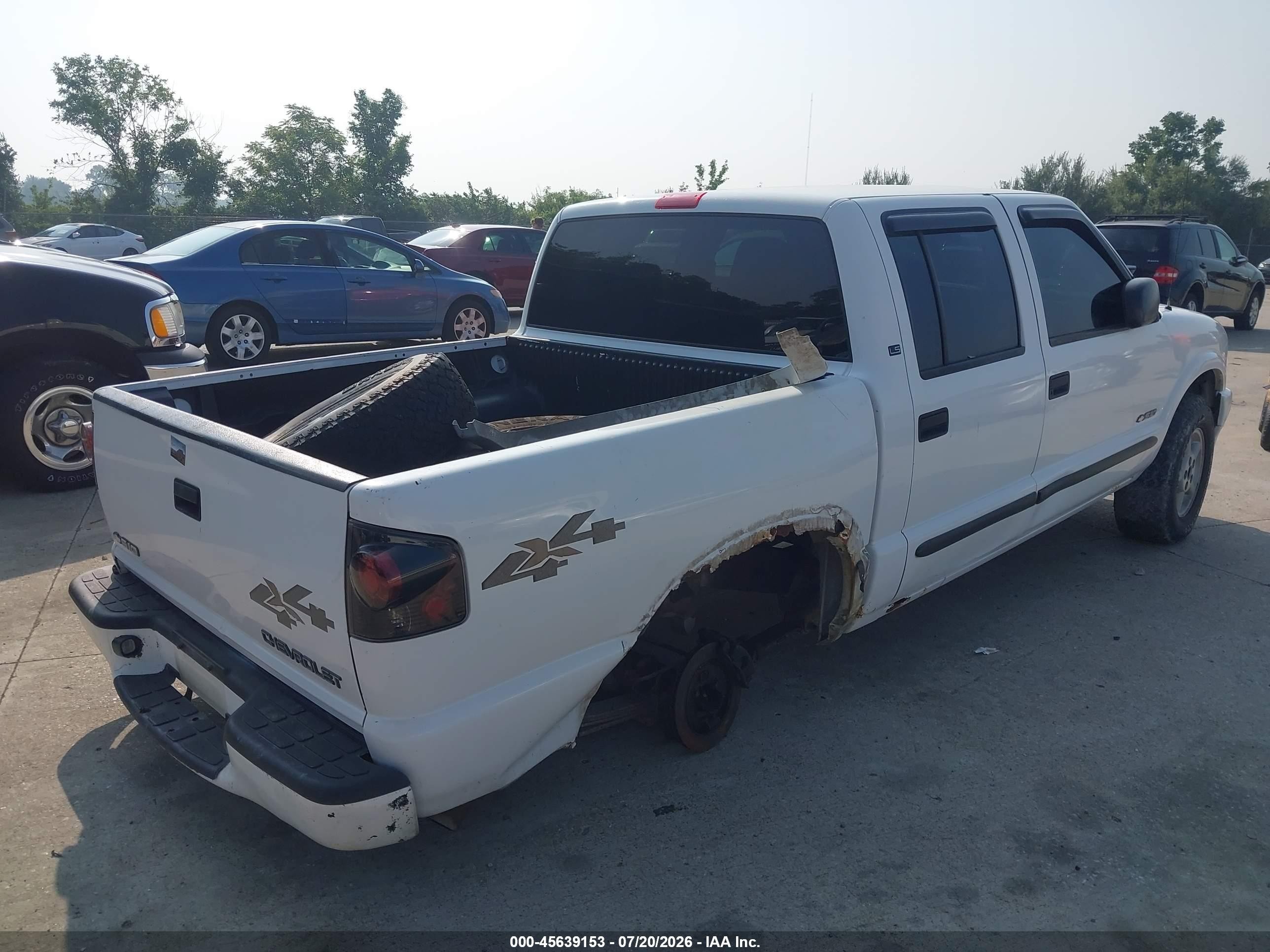 2003 Chevrolet S-10 Ls White vin: 1GCDT13X73K137551