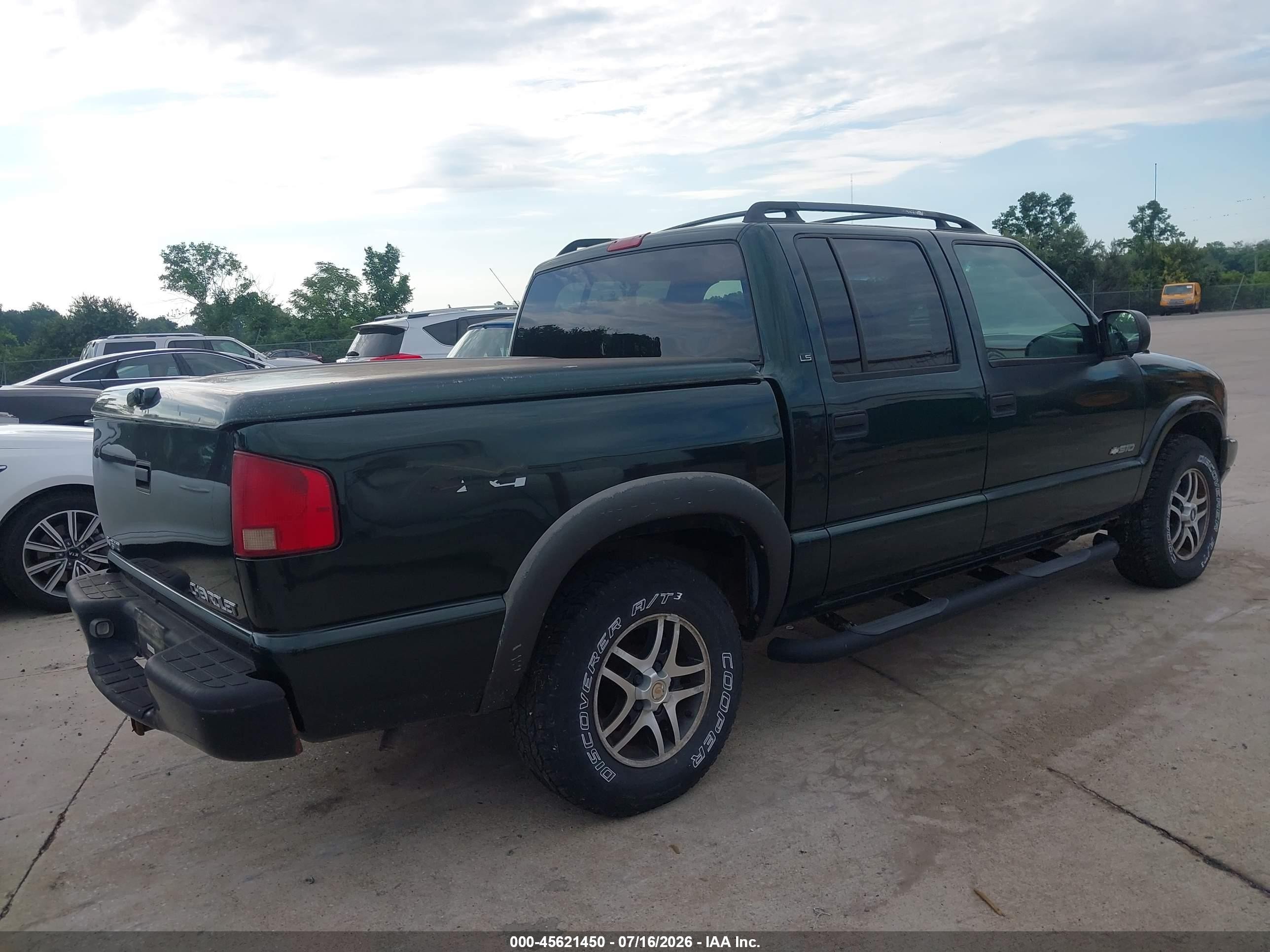 2003 Chevrolet S-10 Ls Black vin: 1GCDT13X83K164600