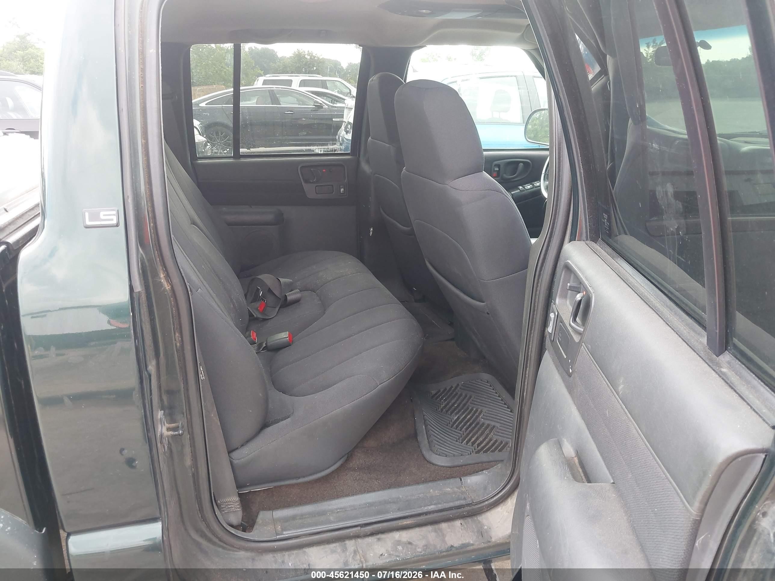 2003 Chevrolet S-10 Ls Black vin: 1GCDT13X83K164600