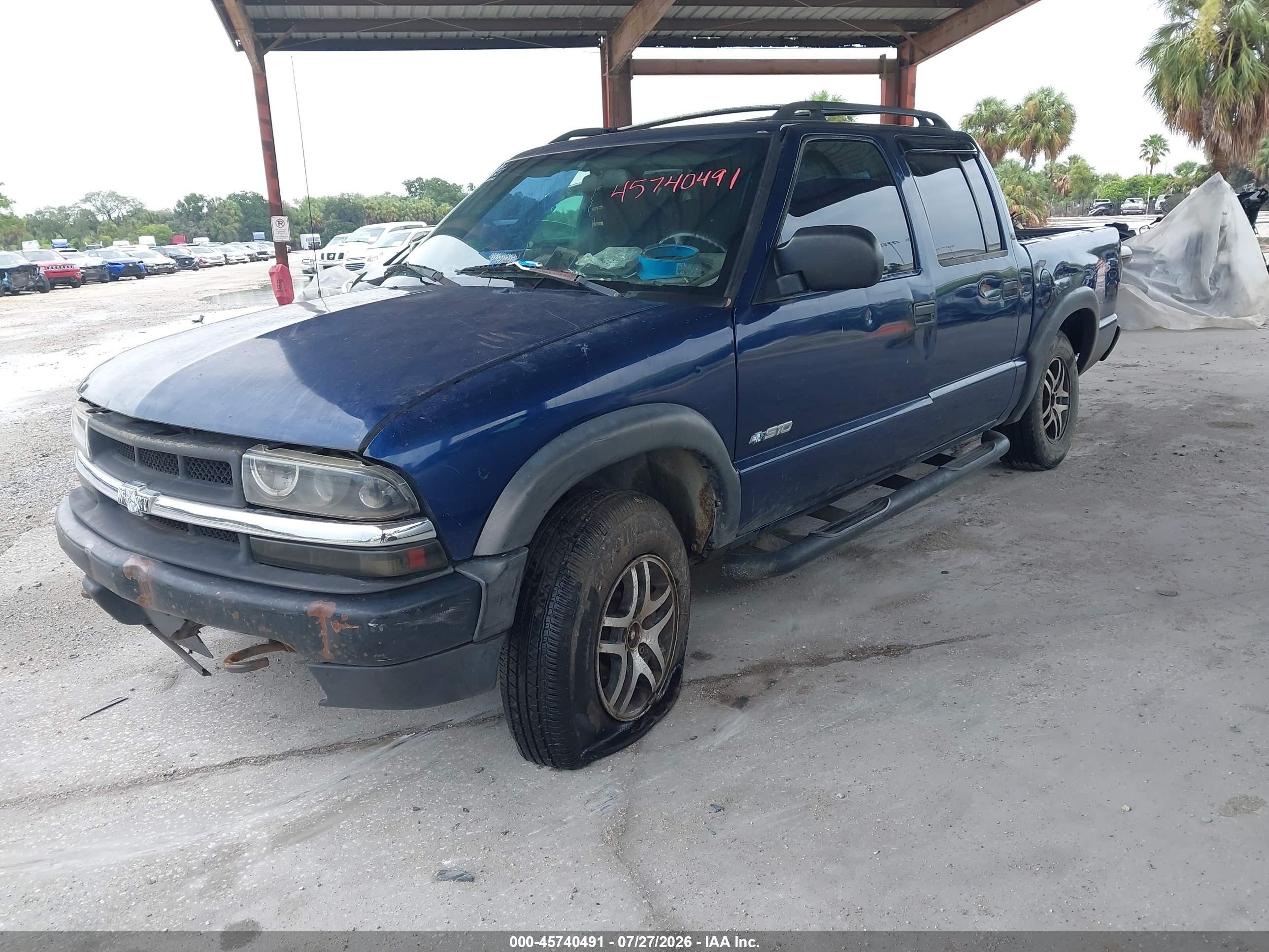 2004 Chevrolet S-10 Ls Синий vin: 1GCDT13XX4K109535