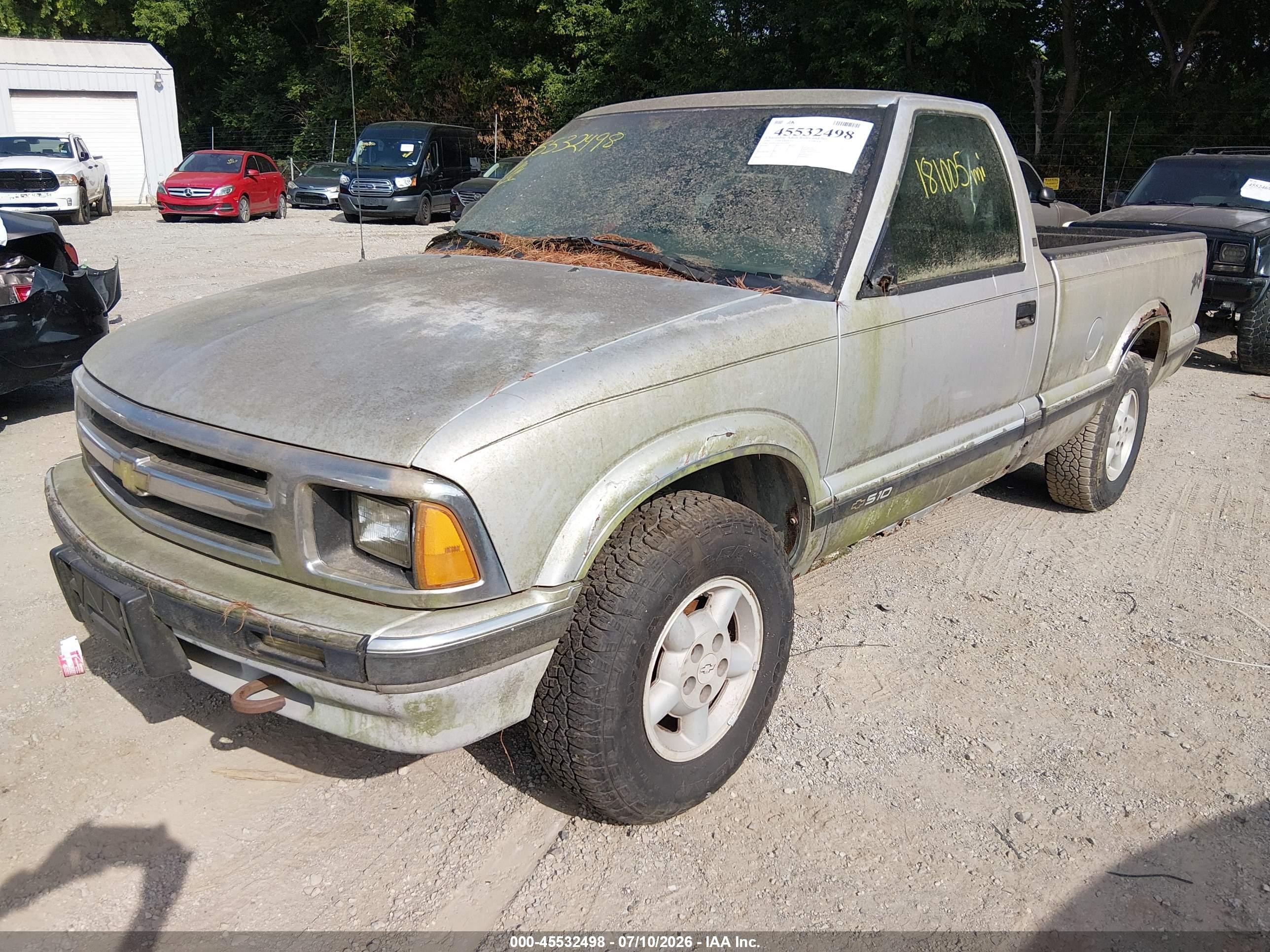 1995 Chevrolet S Truck S10 Silver vin: 1GCDT14Z7S8117005