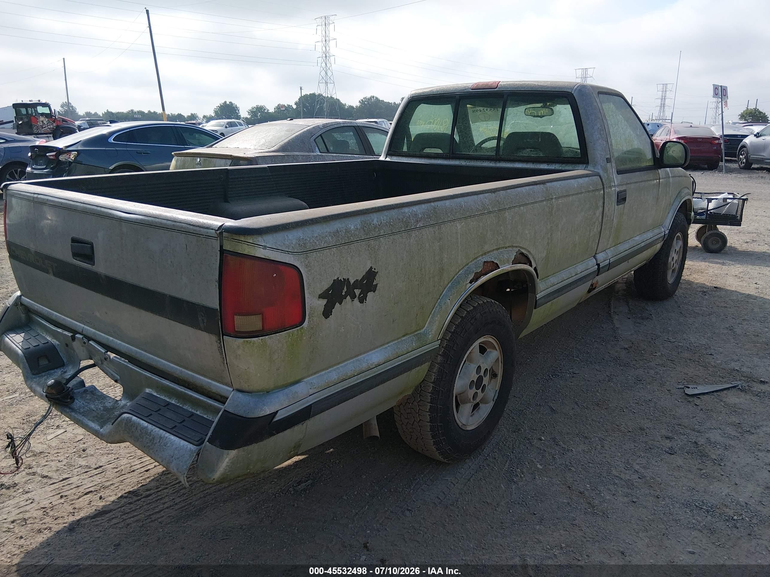 1995 Chevrolet S Truck S10 Silver vin: 1GCDT14Z7S8117005