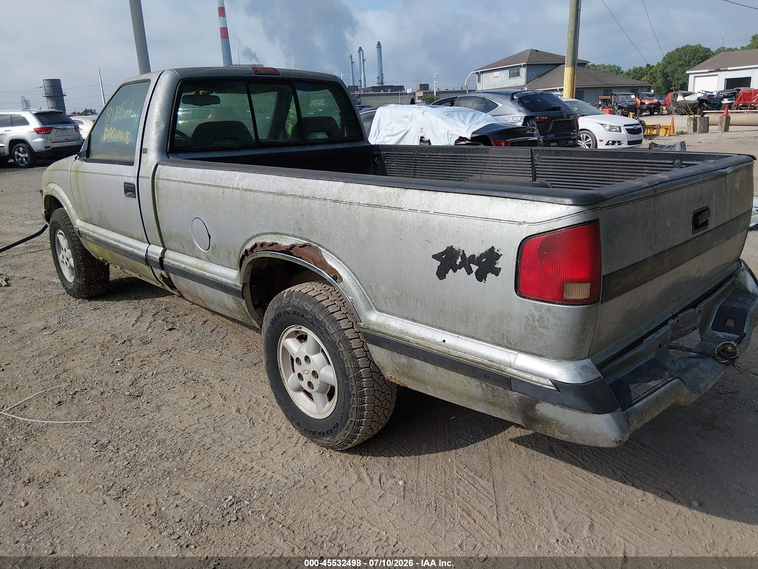 1995 Chevrolet S Truck S10 Silver vin: 1GCDT14Z7S8117005