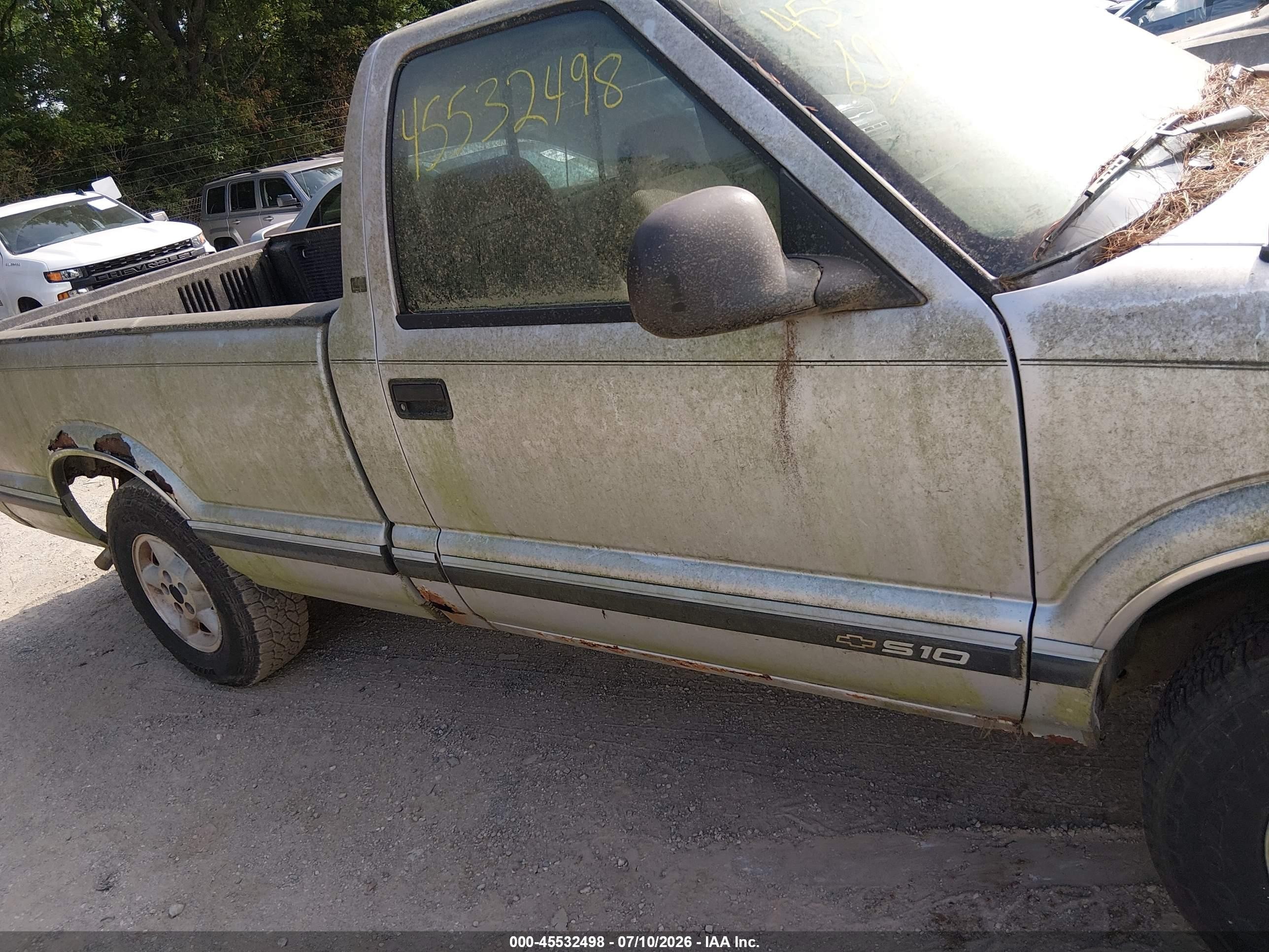 1995 Chevrolet S Truck S10 Silver vin: 1GCDT14Z7S8117005