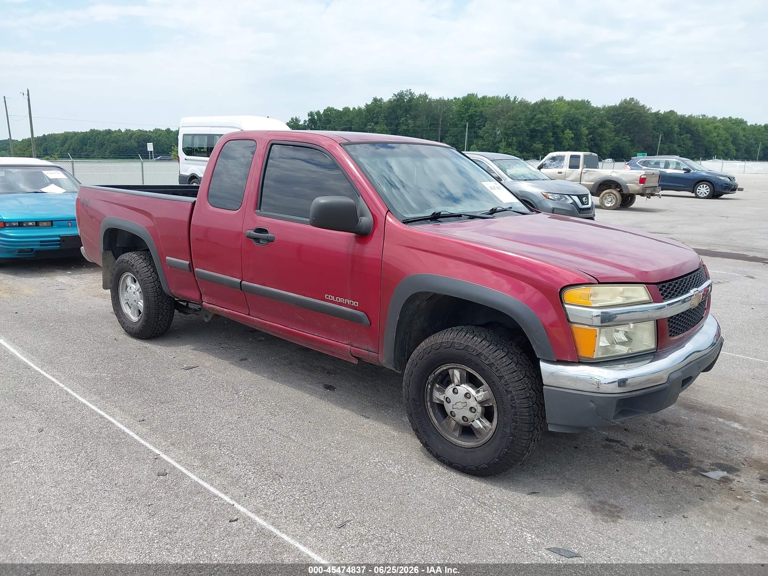 2004 Chevrolet Colorado Ls Red vin: 1GCDT196048193537