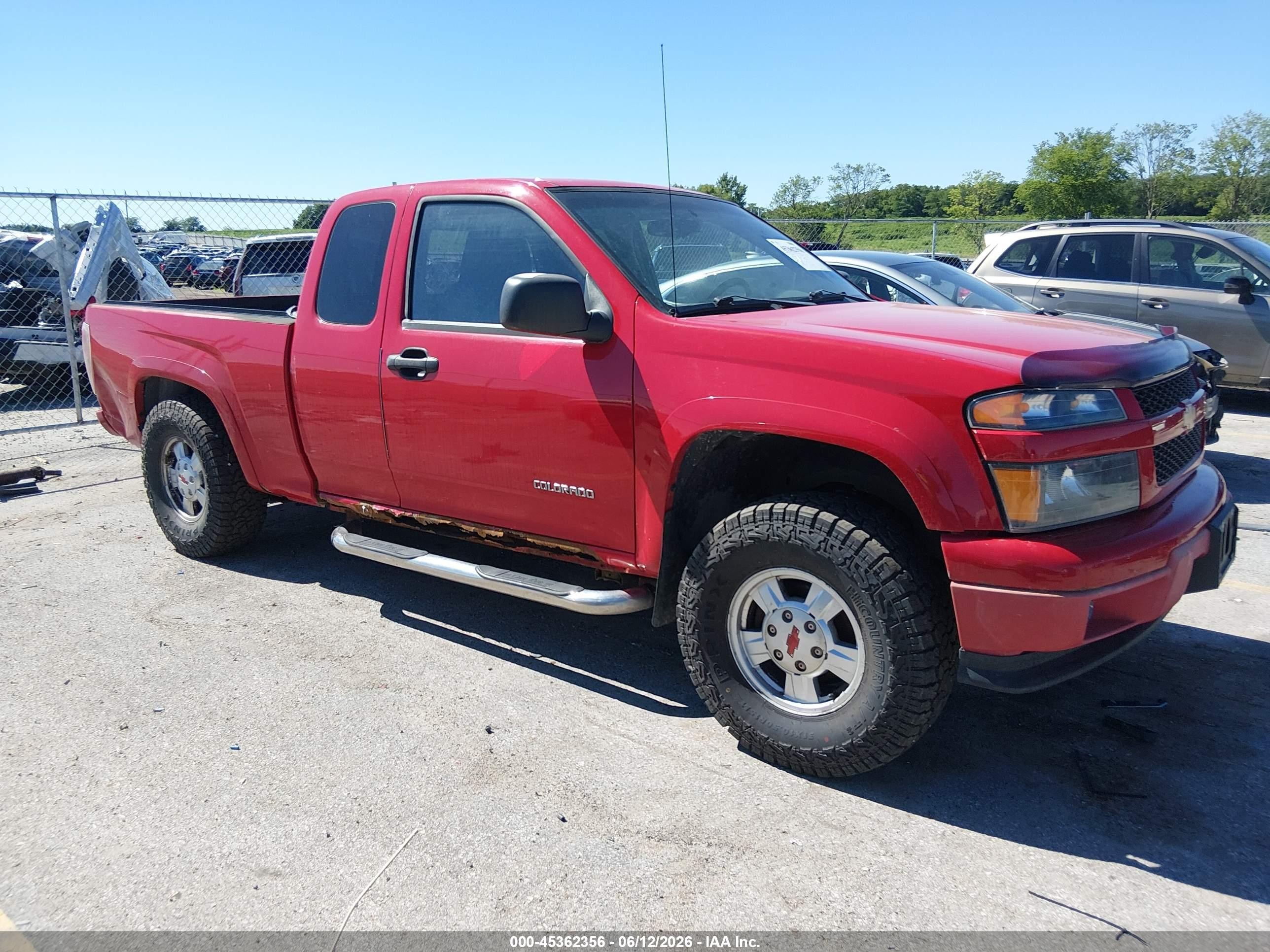 2005 Chevrolet Colorado Ls Red vin: 1GCDT196058279836