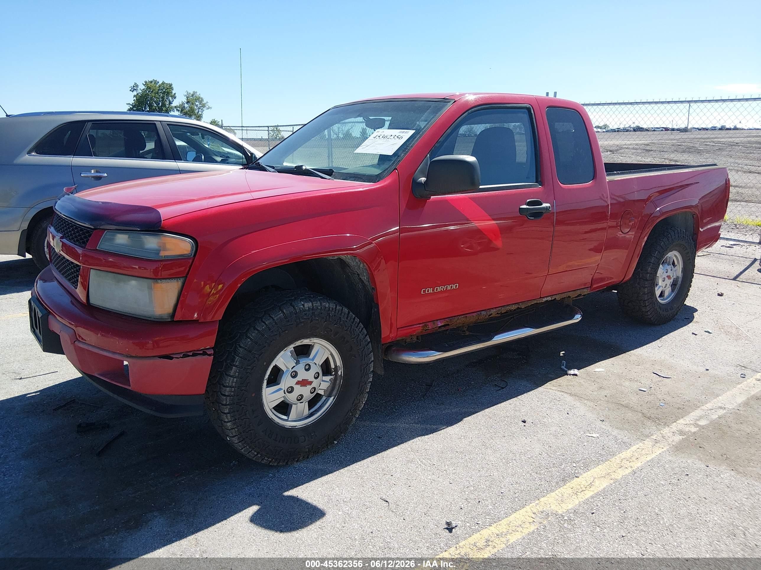 2005 Chevrolet Colorado Ls Red vin: 1GCDT196058279836