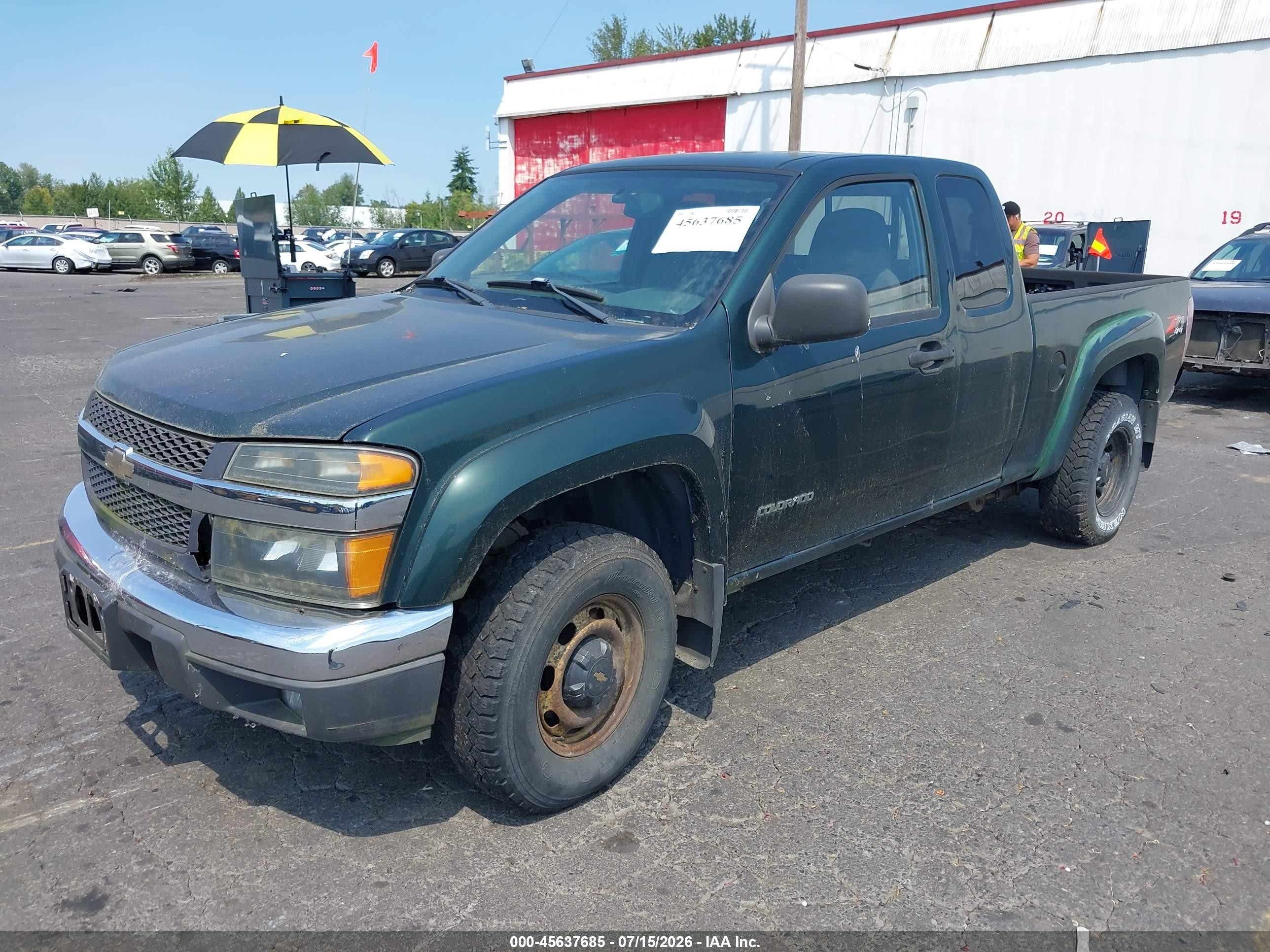 2005 Chevrolet Colorado Ls Green vin: 1GCDT196758190135