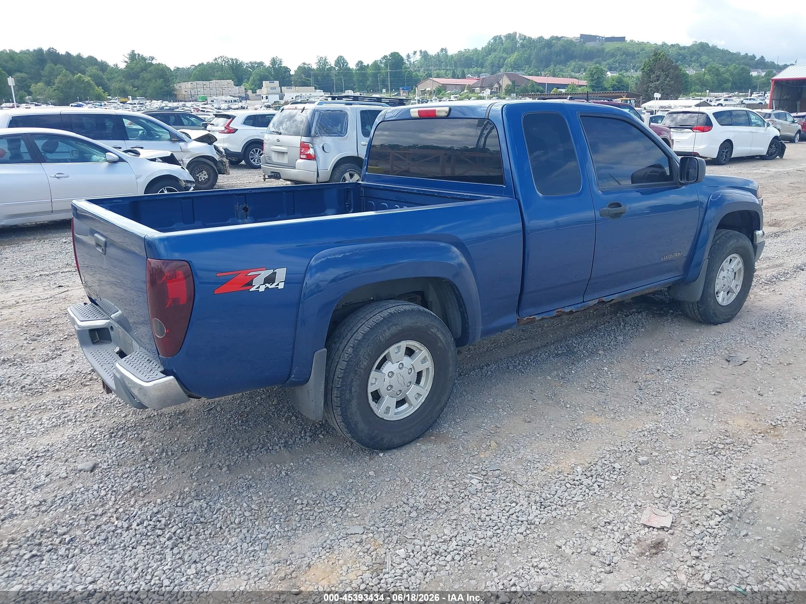 2005 Chevrolet Colorado Ls Blue vin: 1GCDT196758246333