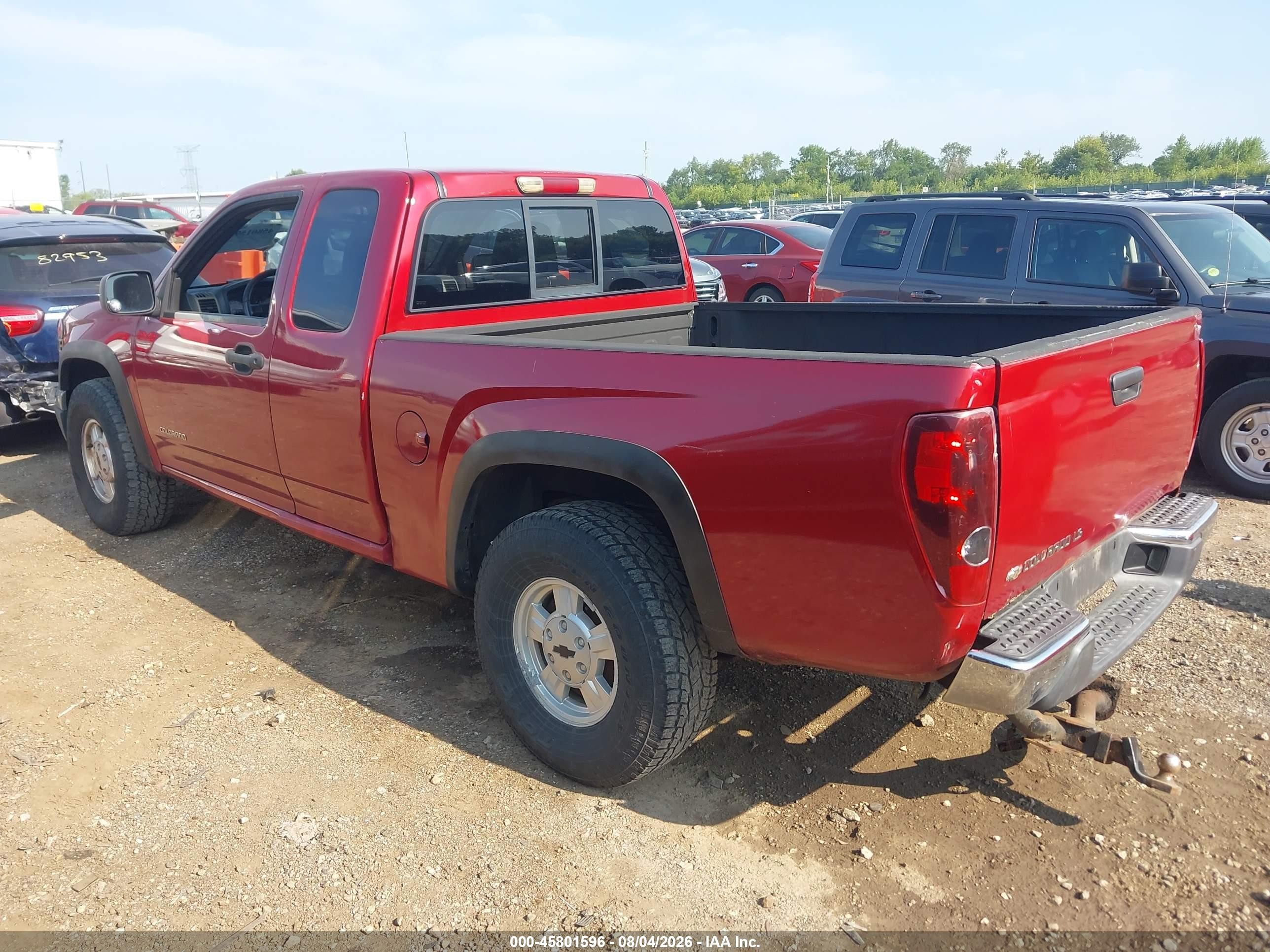 2005 Chevrolet Colorado Ls Red vin: 1GCDT196858122832