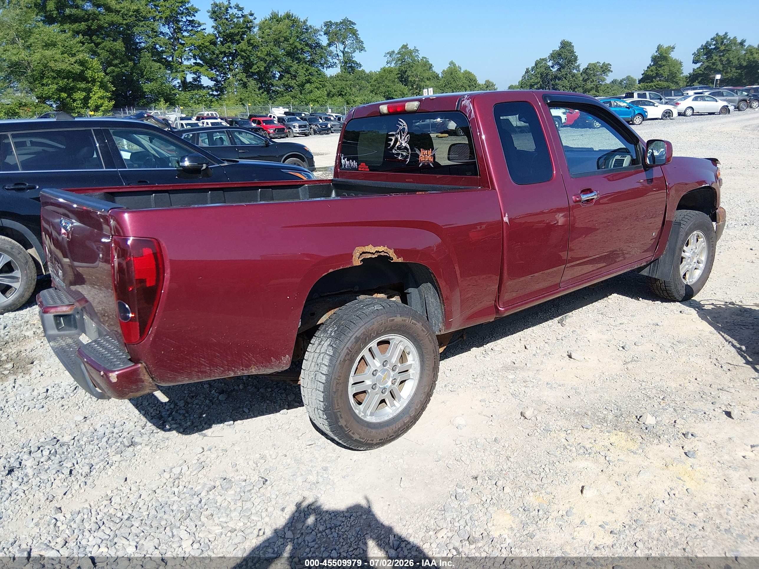 2009 Chevrolet Colorado Lt Maroon vin: 1GCDT19E298138036