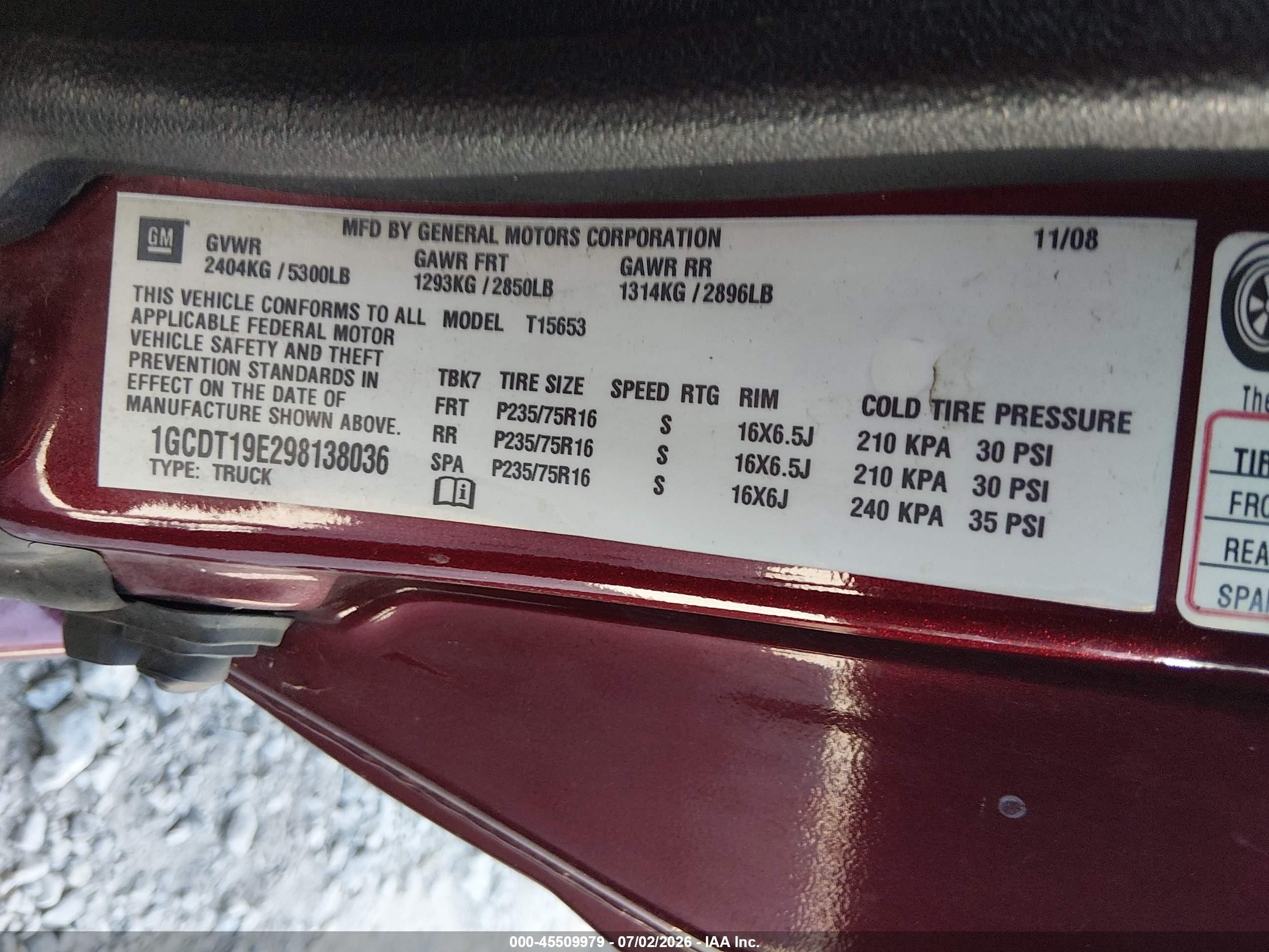 2009 Chevrolet Colorado Lt Maroon vin: 1GCDT19E298138036