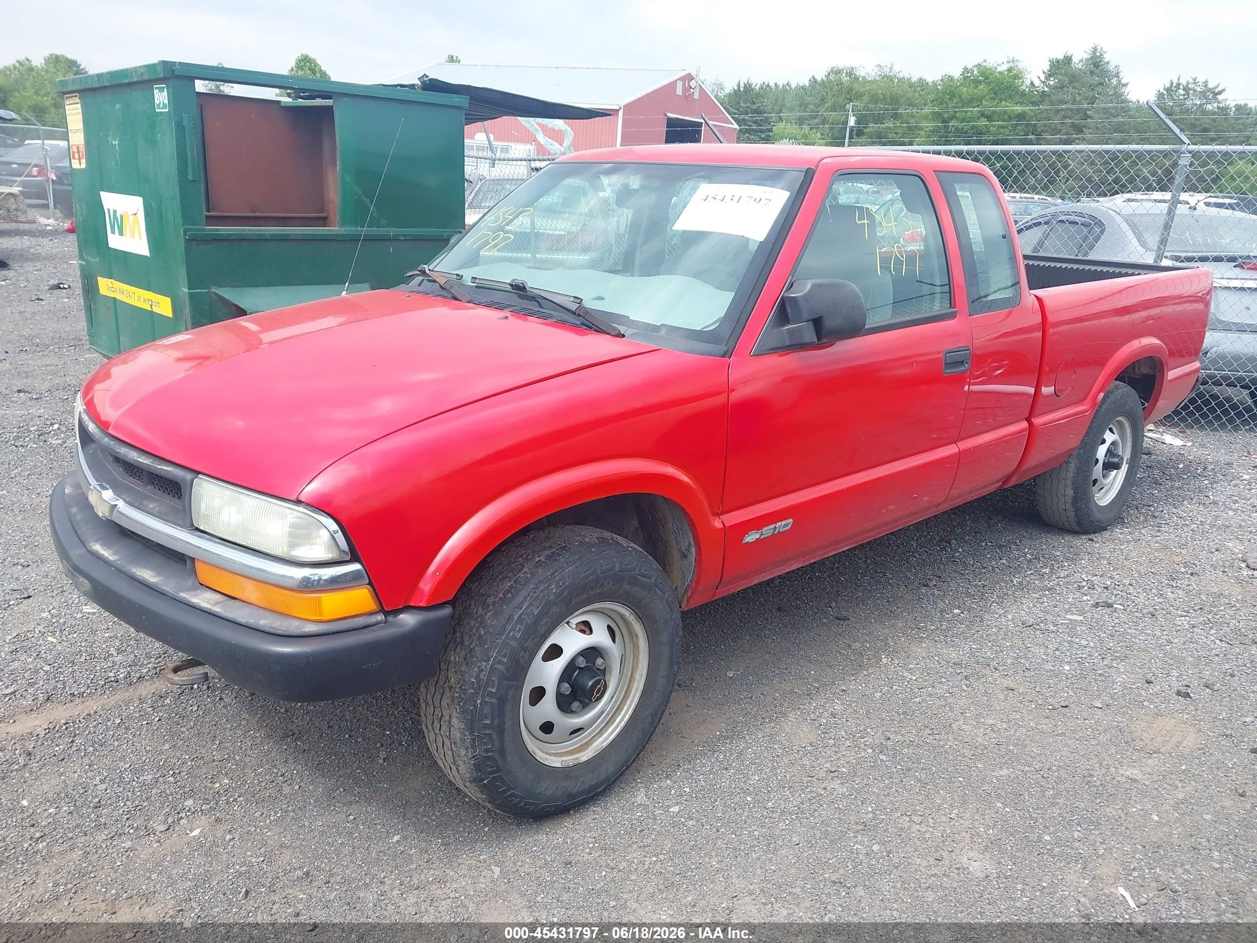 2002 Chevrolet S-10   Красный vin: 1GCDT19W128135398
