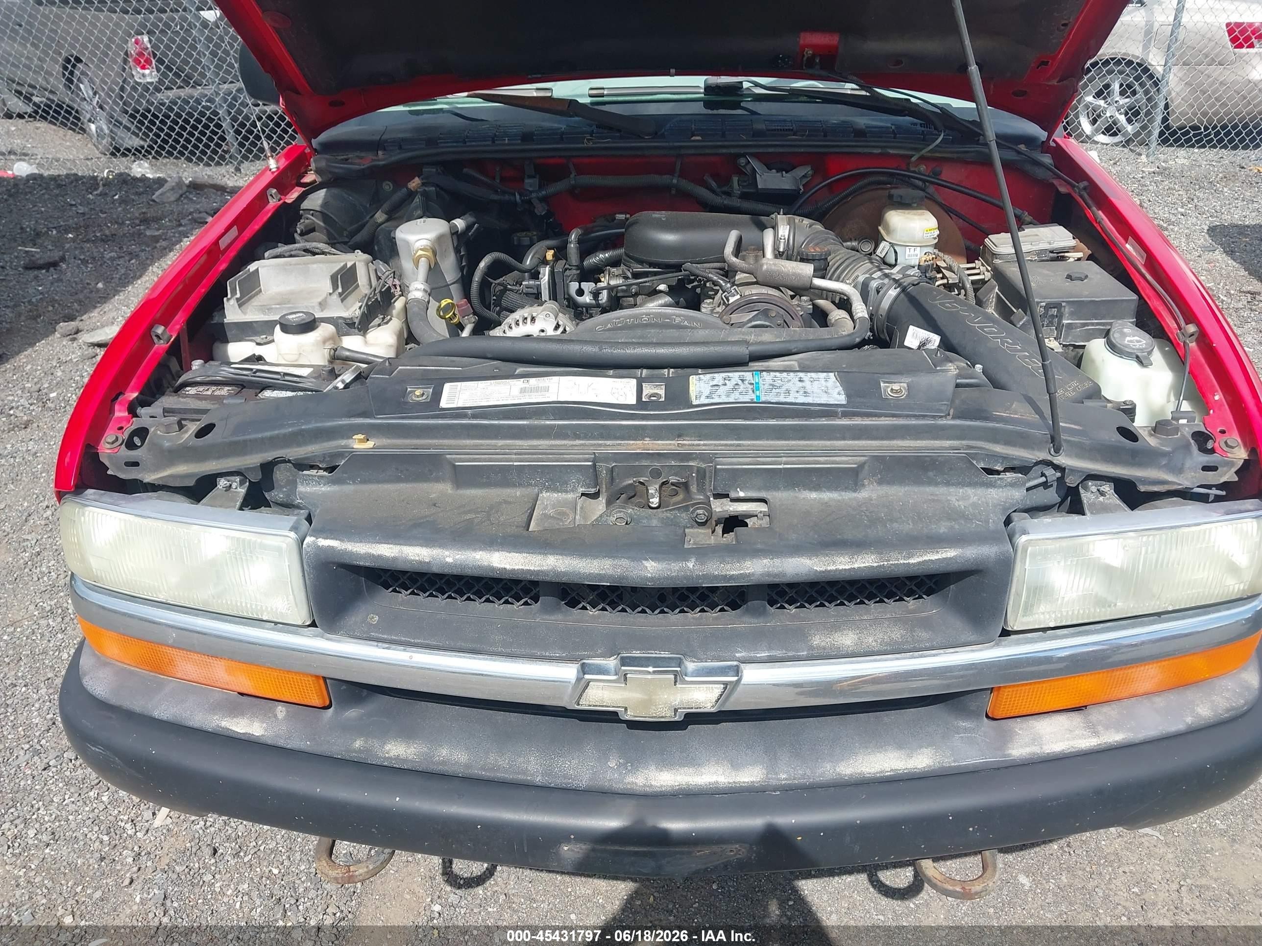 2002 Chevrolet S-10   Красный vin: 1GCDT19W128135398