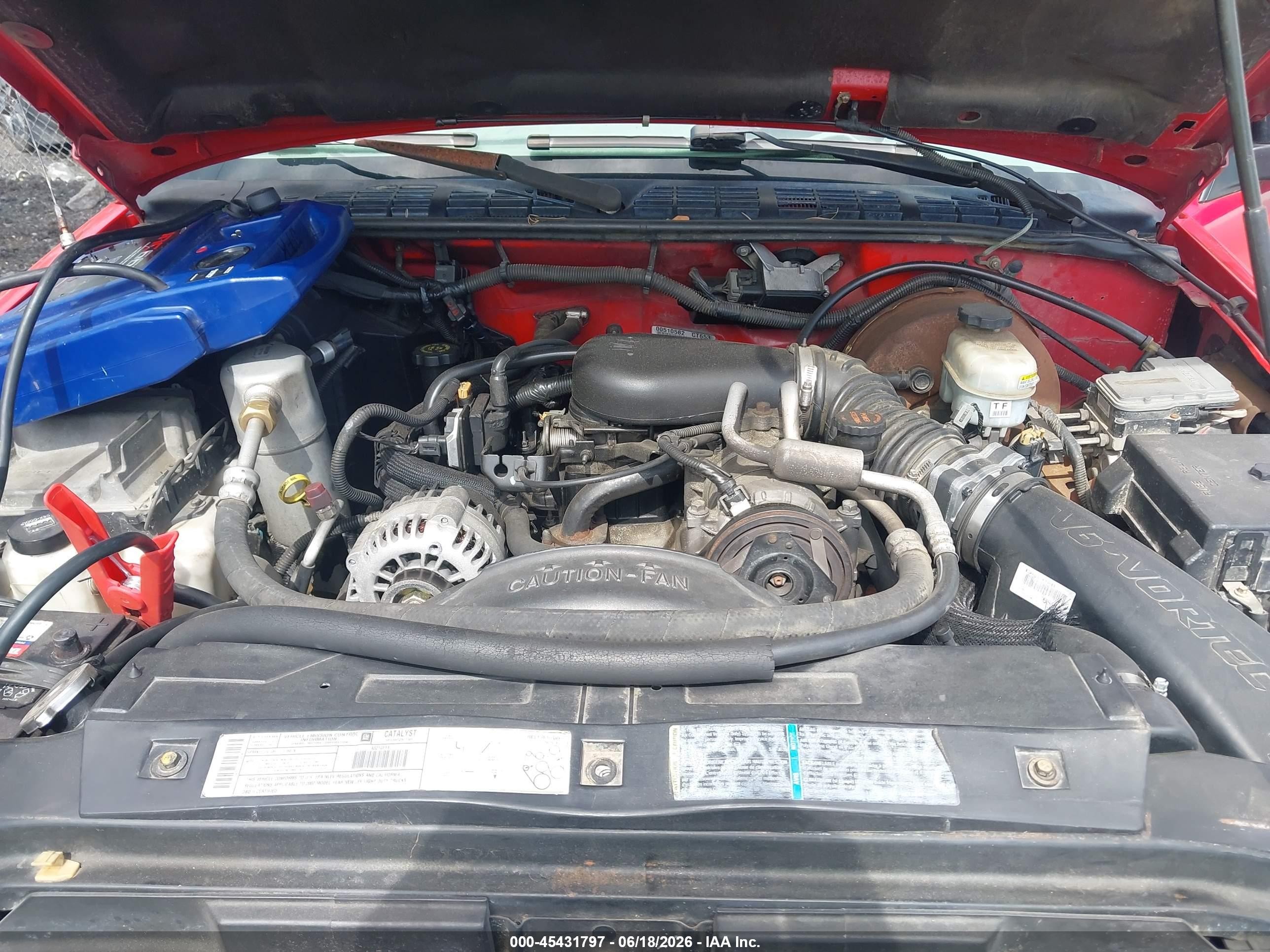 2002 Chevrolet S-10   Красный vin: 1GCDT19W128135398