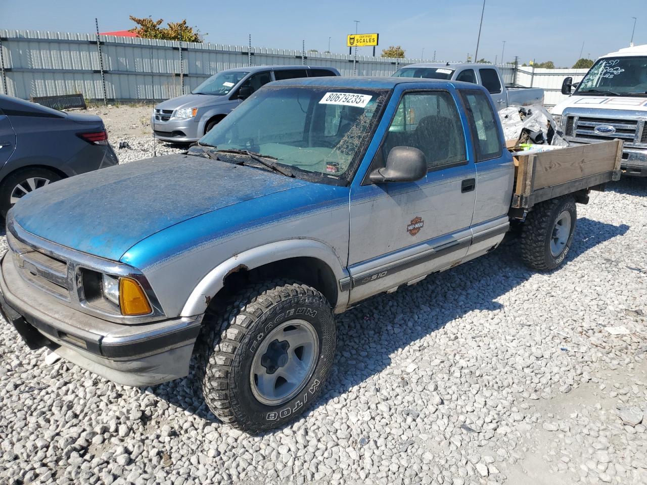 1995 Chevrolet S Truck S10 Blue vin: 1GCDT19W5S8180909