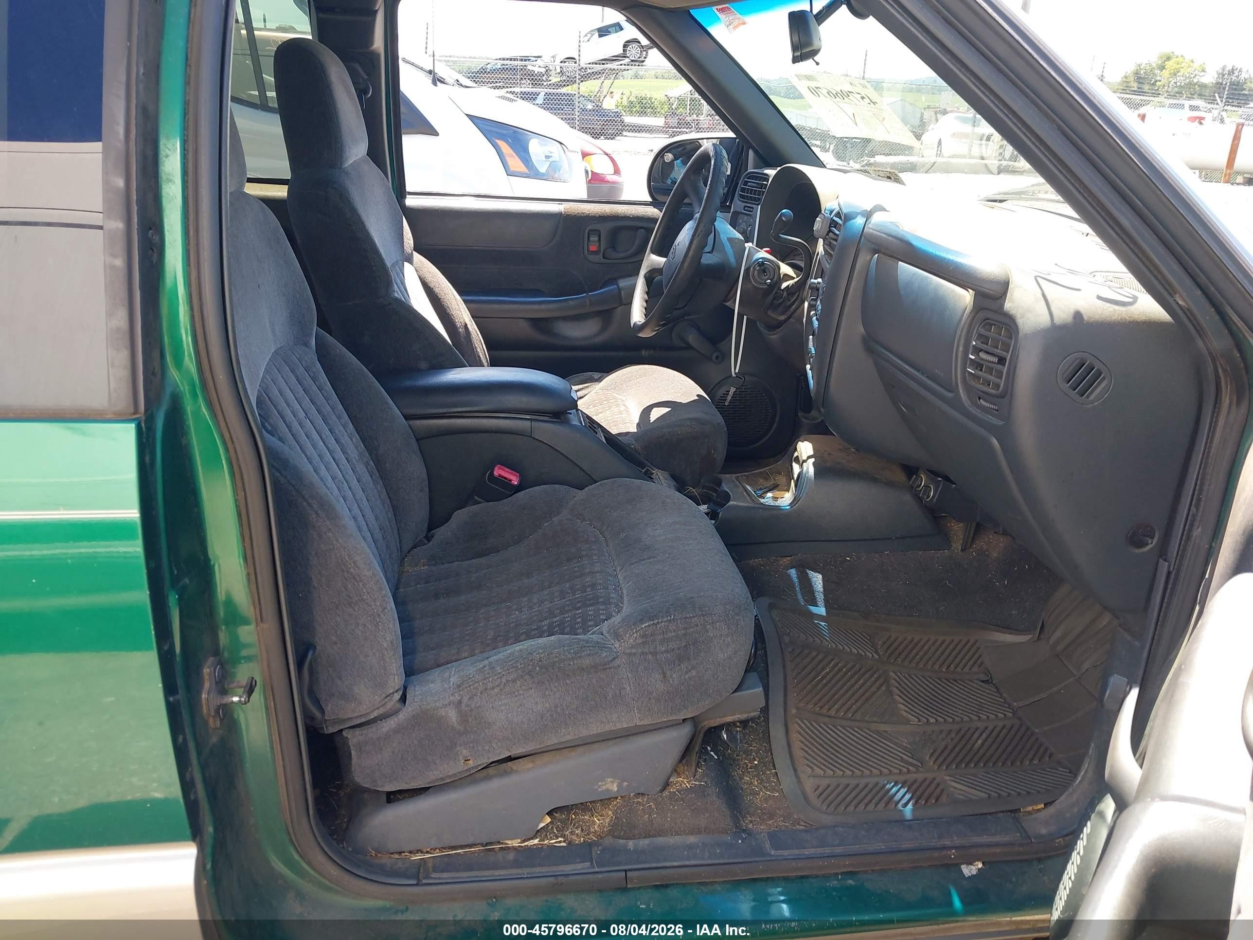 1999 Chevrolet S-10 Ls Green vin: 1GCDT19X7X8158622