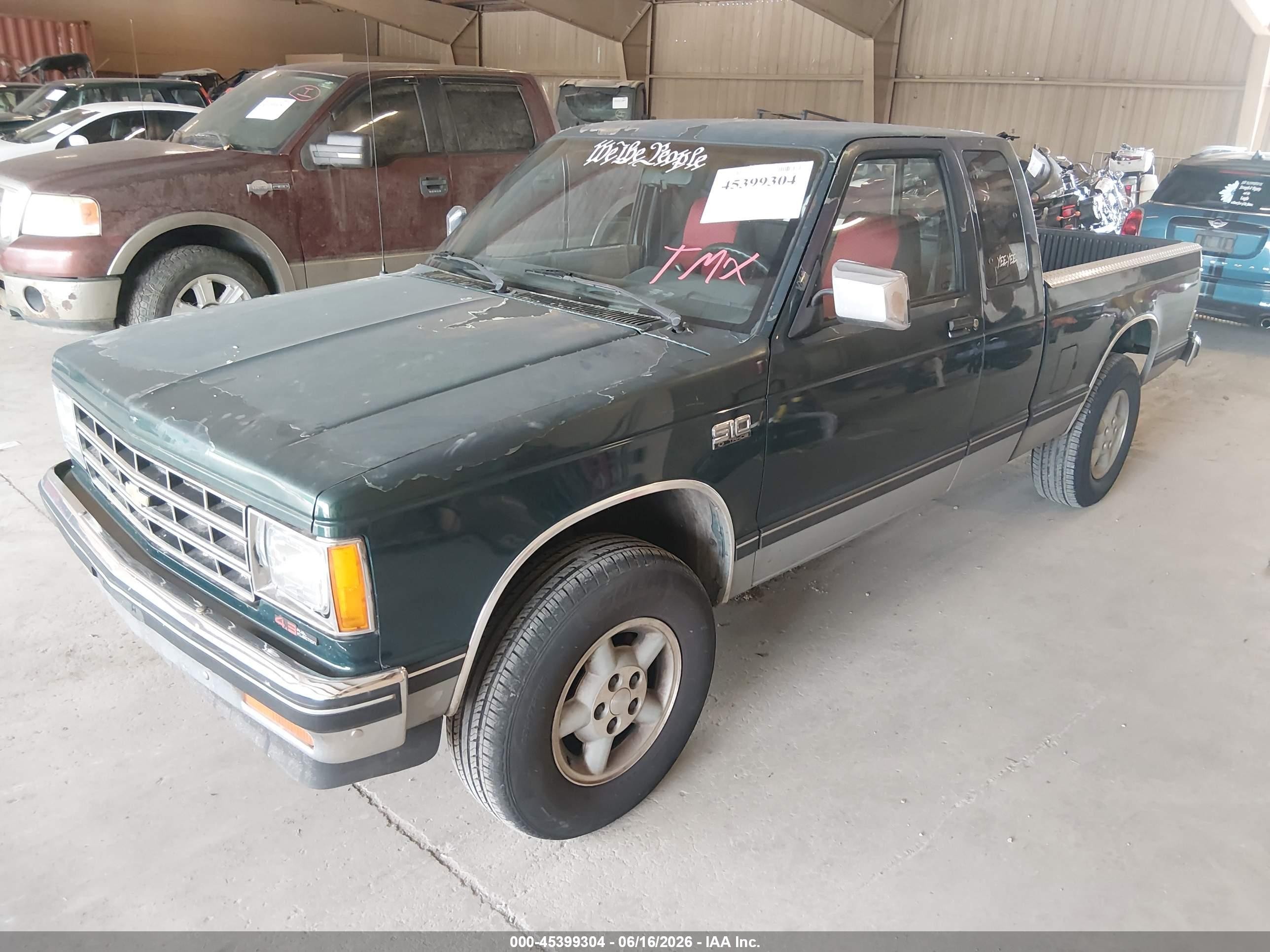1989 Chevrolet S Truck S10 Green vin: 1GCDT19Z4K2272591