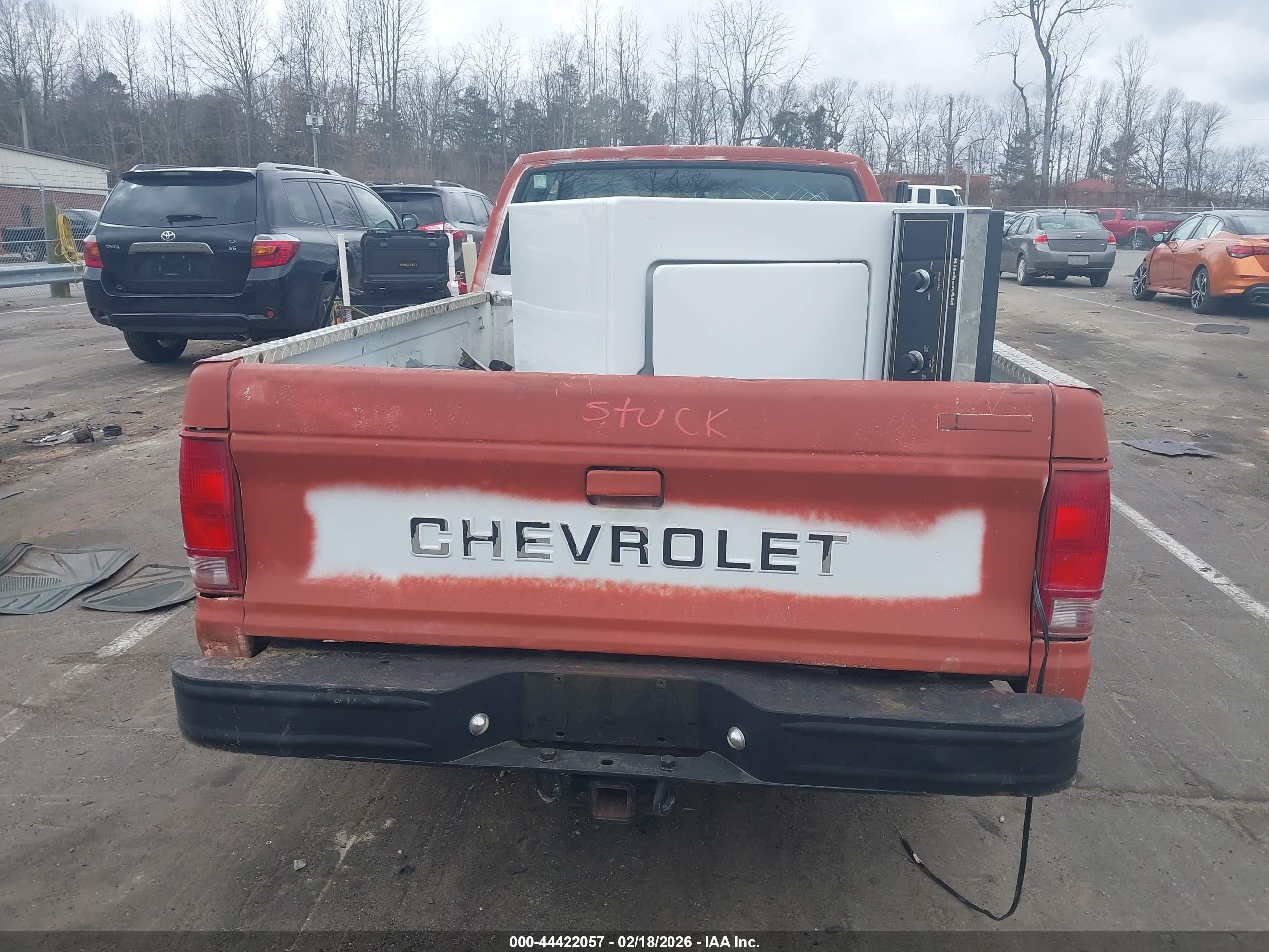 1993 Chevrolet S Truck S10 Red vin: 1GCDT19Z4P8194558