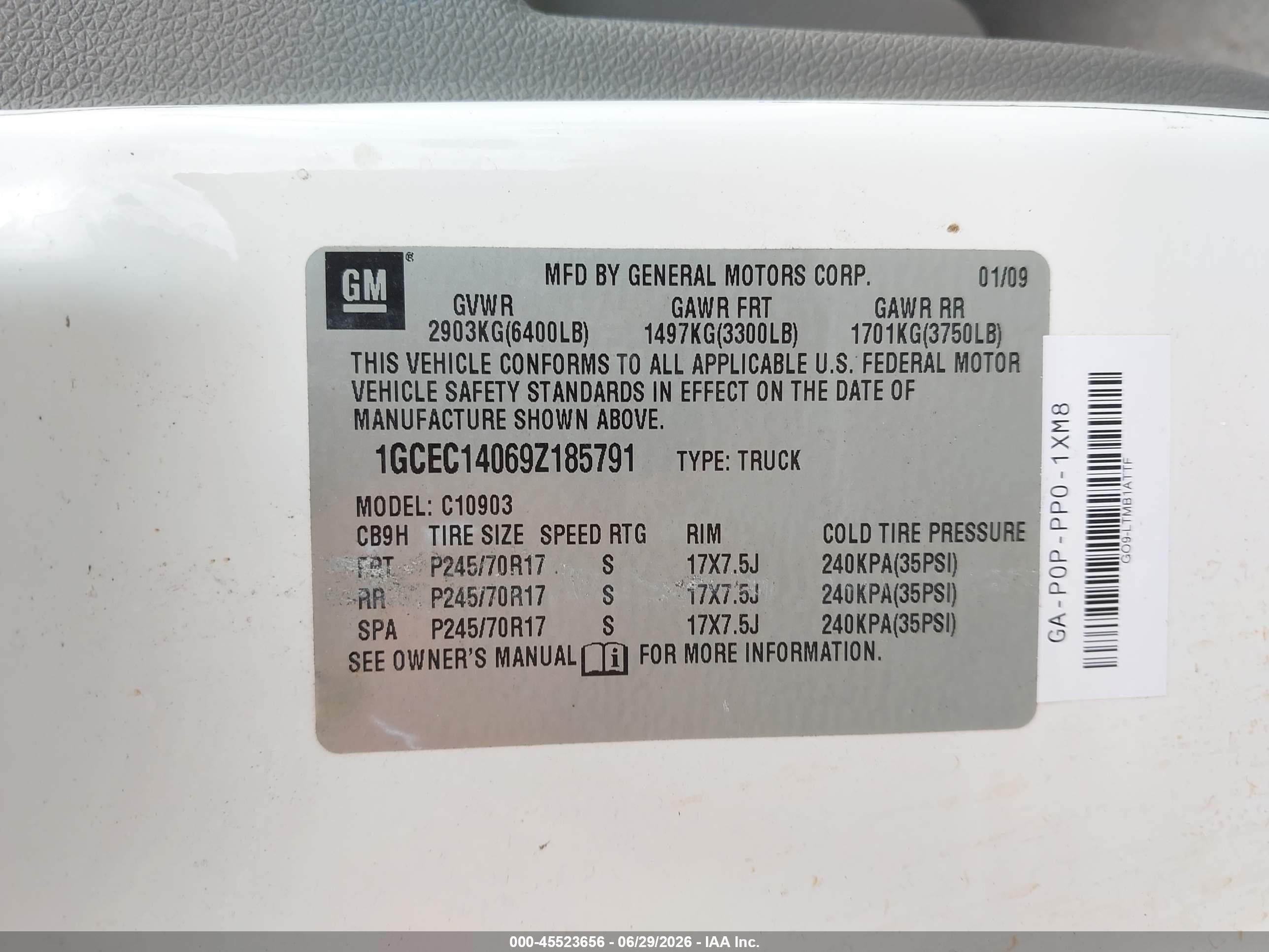 2009 Chevrolet Silverado 1500 Work Truck White vin: 1GCEC14069Z185791