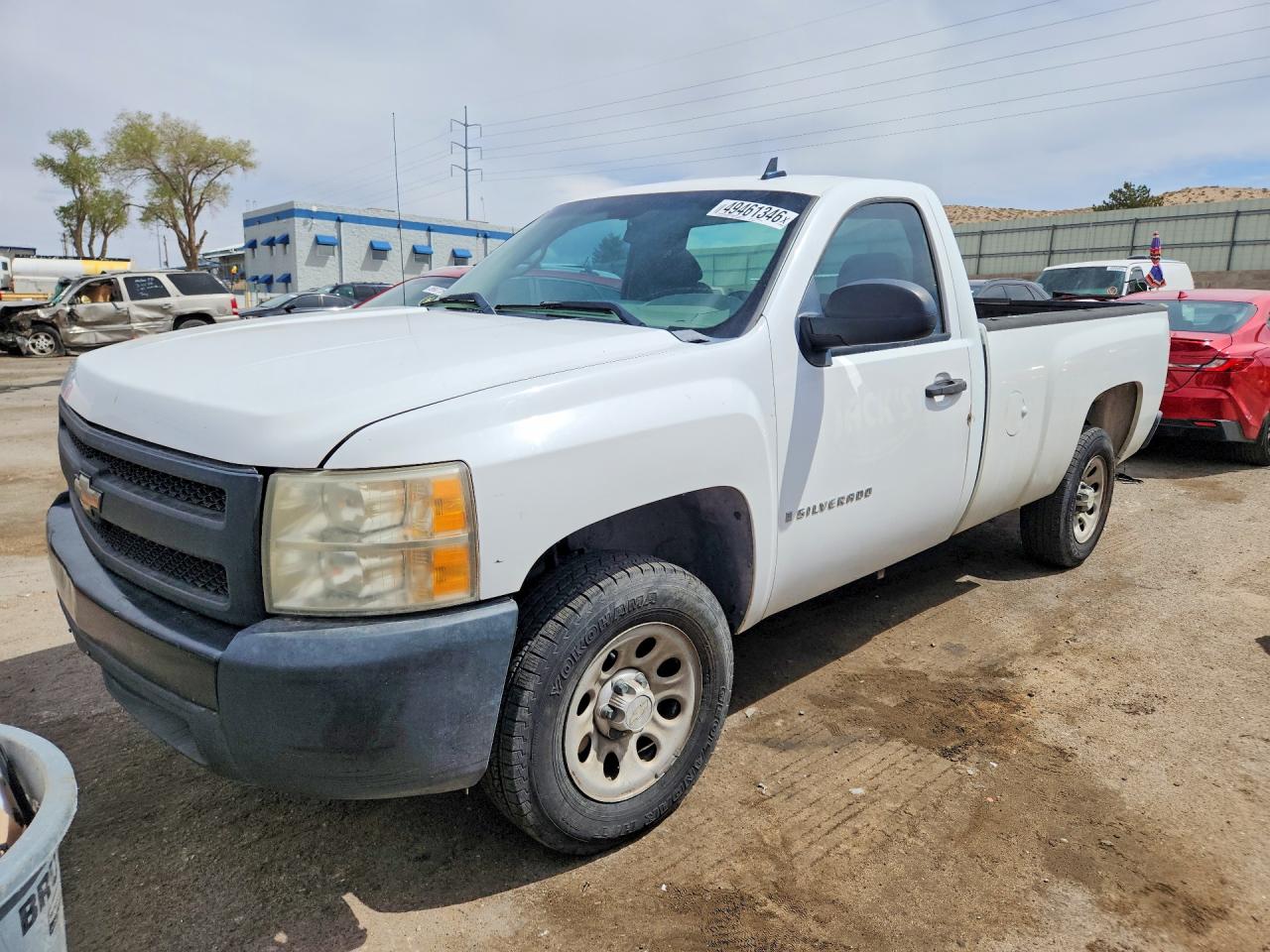 2007 Chevrolet Silverado C1500 White vin: 1GCEC14C07E536502