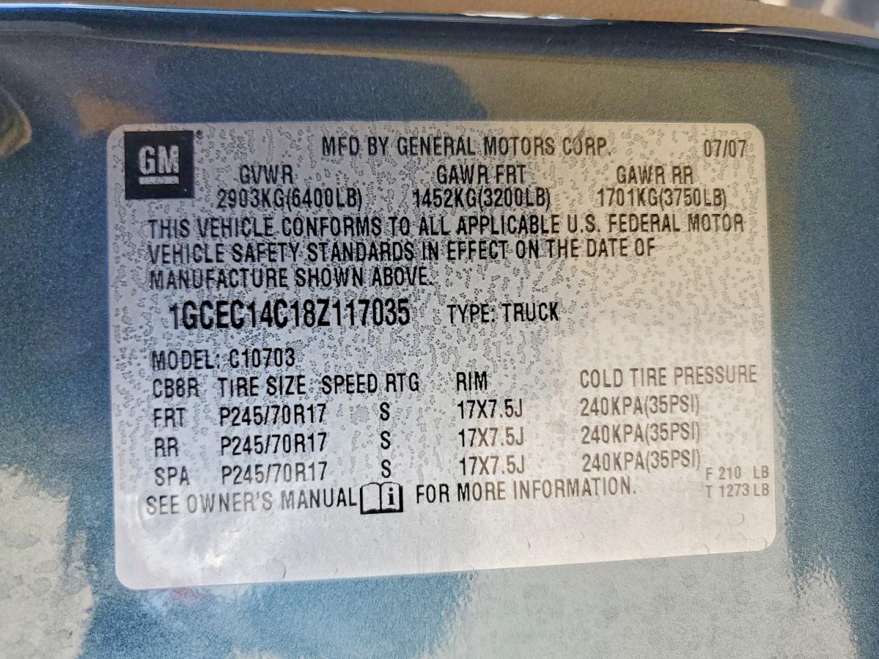 2008 Chevrolet Silverado C1500 Синий vin: 1GCEC14C18Z117035