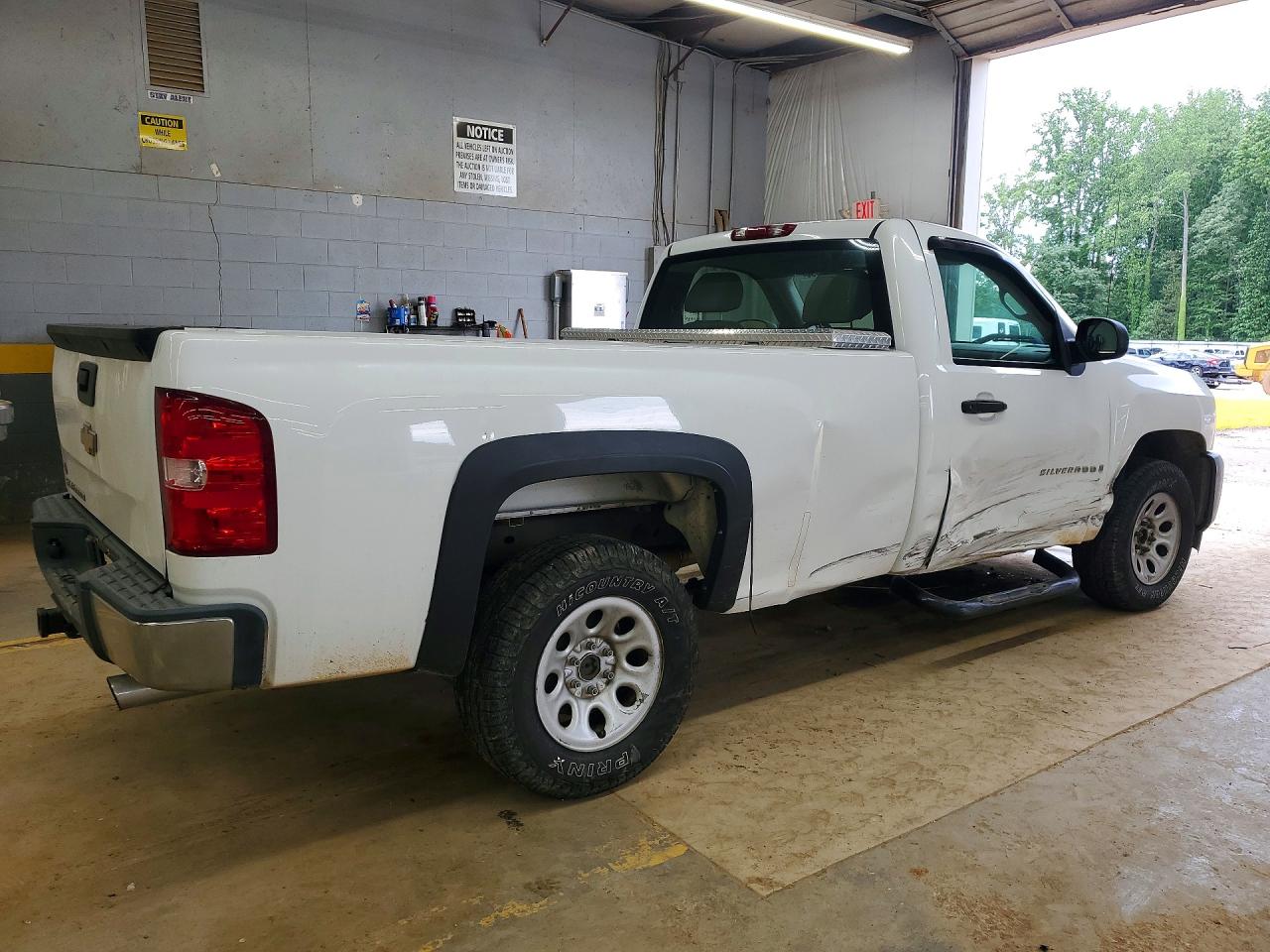 2007 Chevrolet Silverado Ls White vin: 1GCEC14C97Z555073
