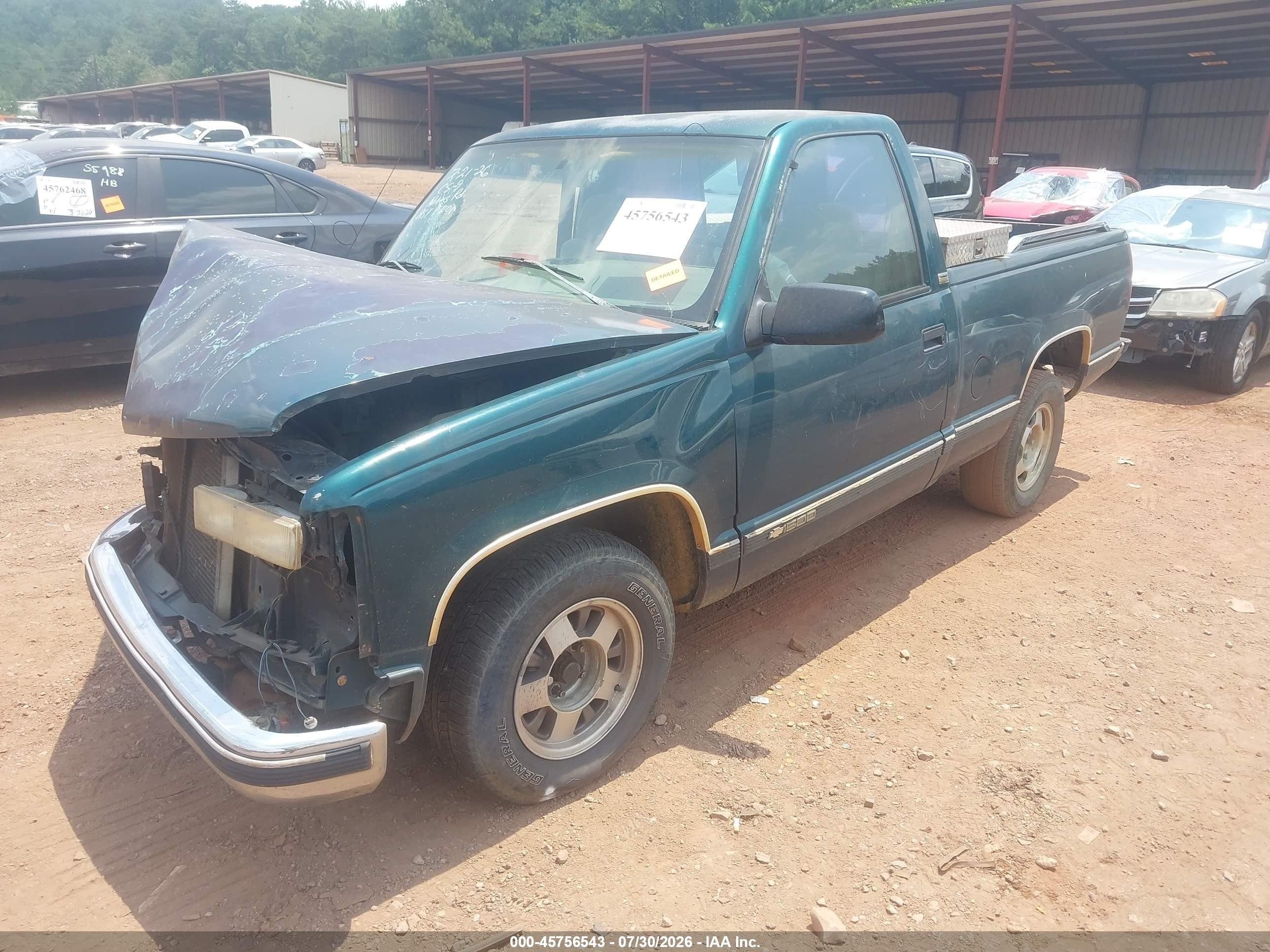 1995 Chevrolet Gmt-400 C1500 Green vin: 1GCEC14K7SZ166920