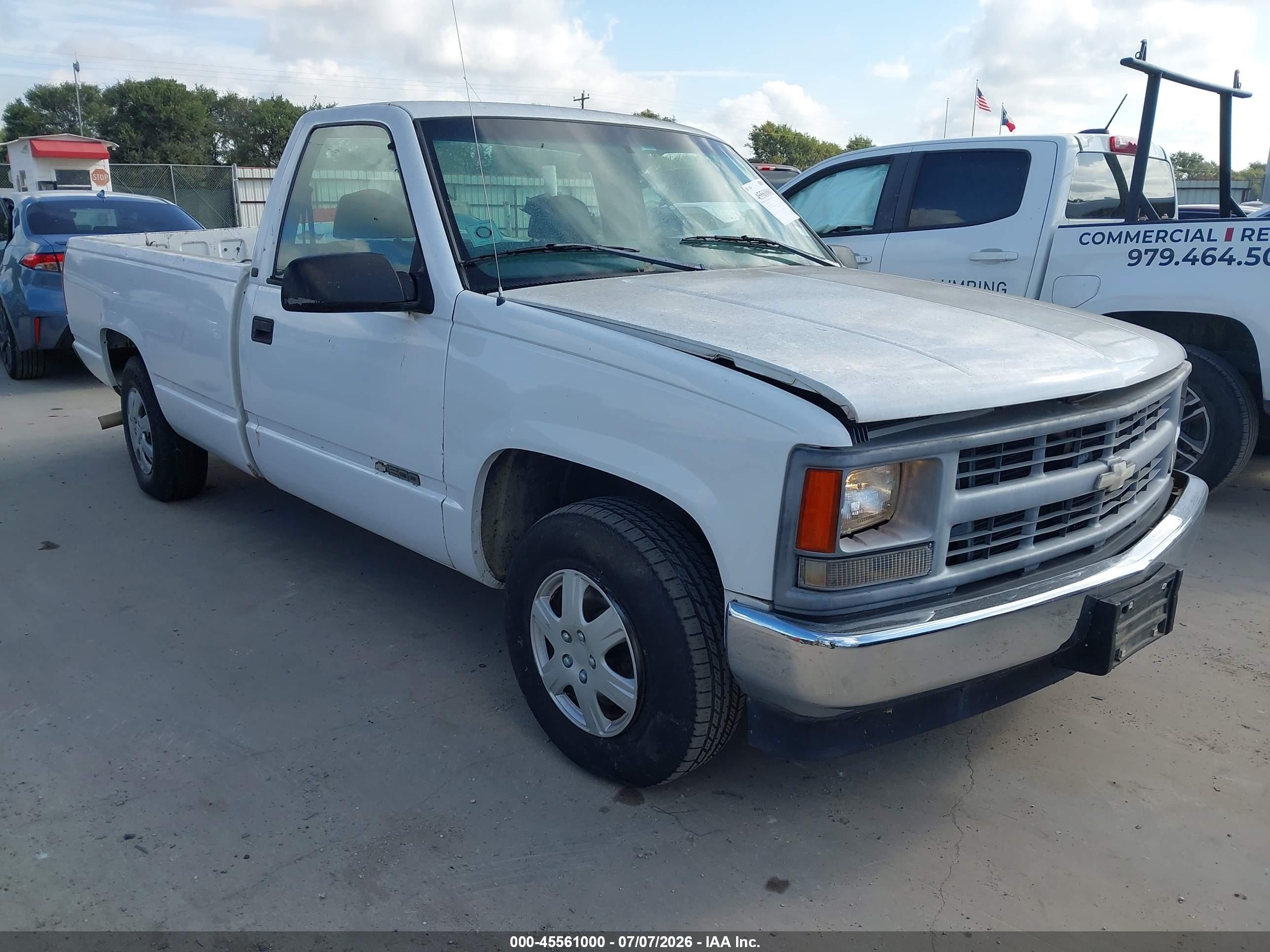 1998 Chevrolet C/k 1500 Fleetside White vin: 1GCEC14M0WZ211915