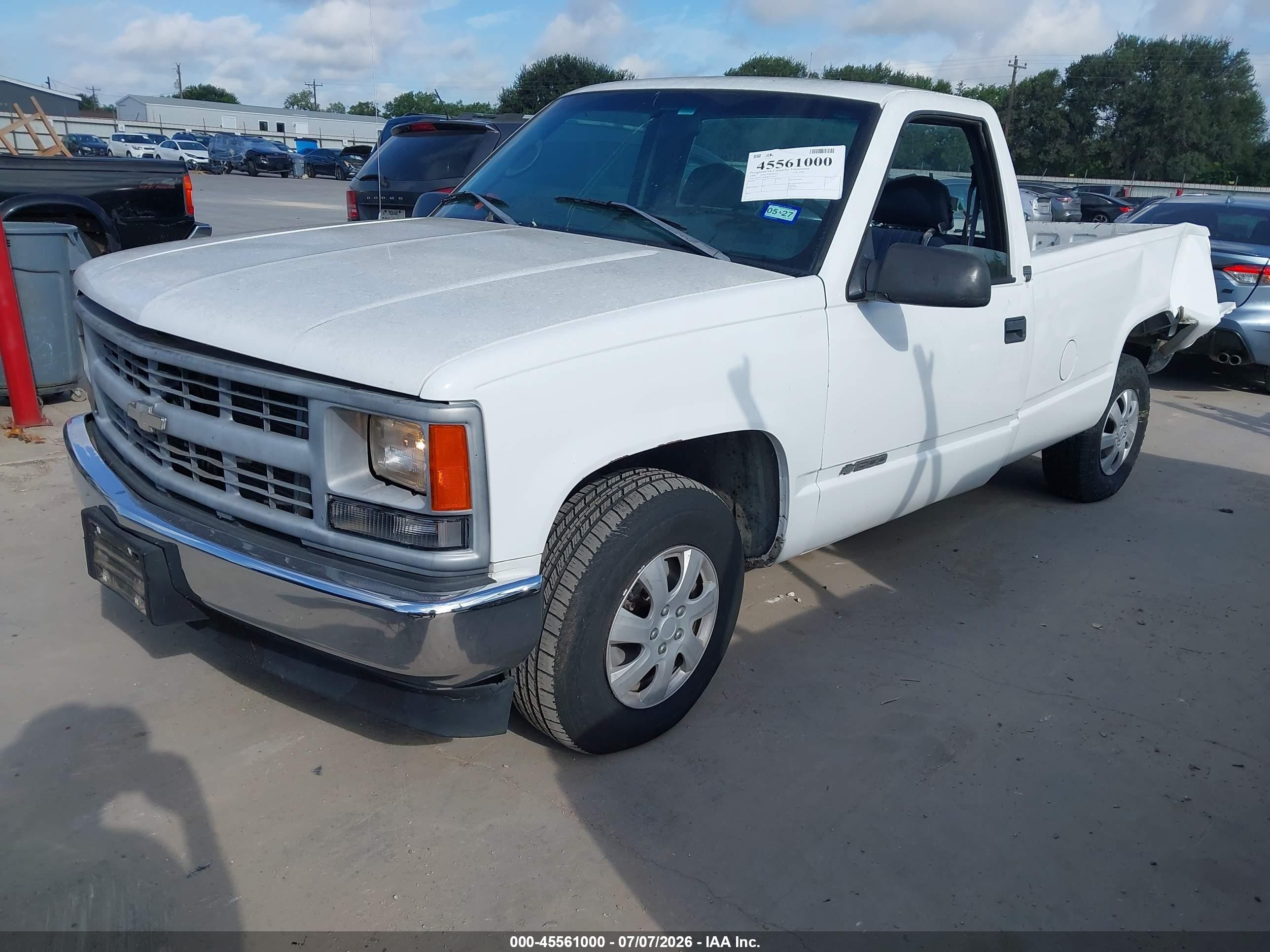 1998 Chevrolet C/k 1500 Fleetside White vin: 1GCEC14M0WZ211915