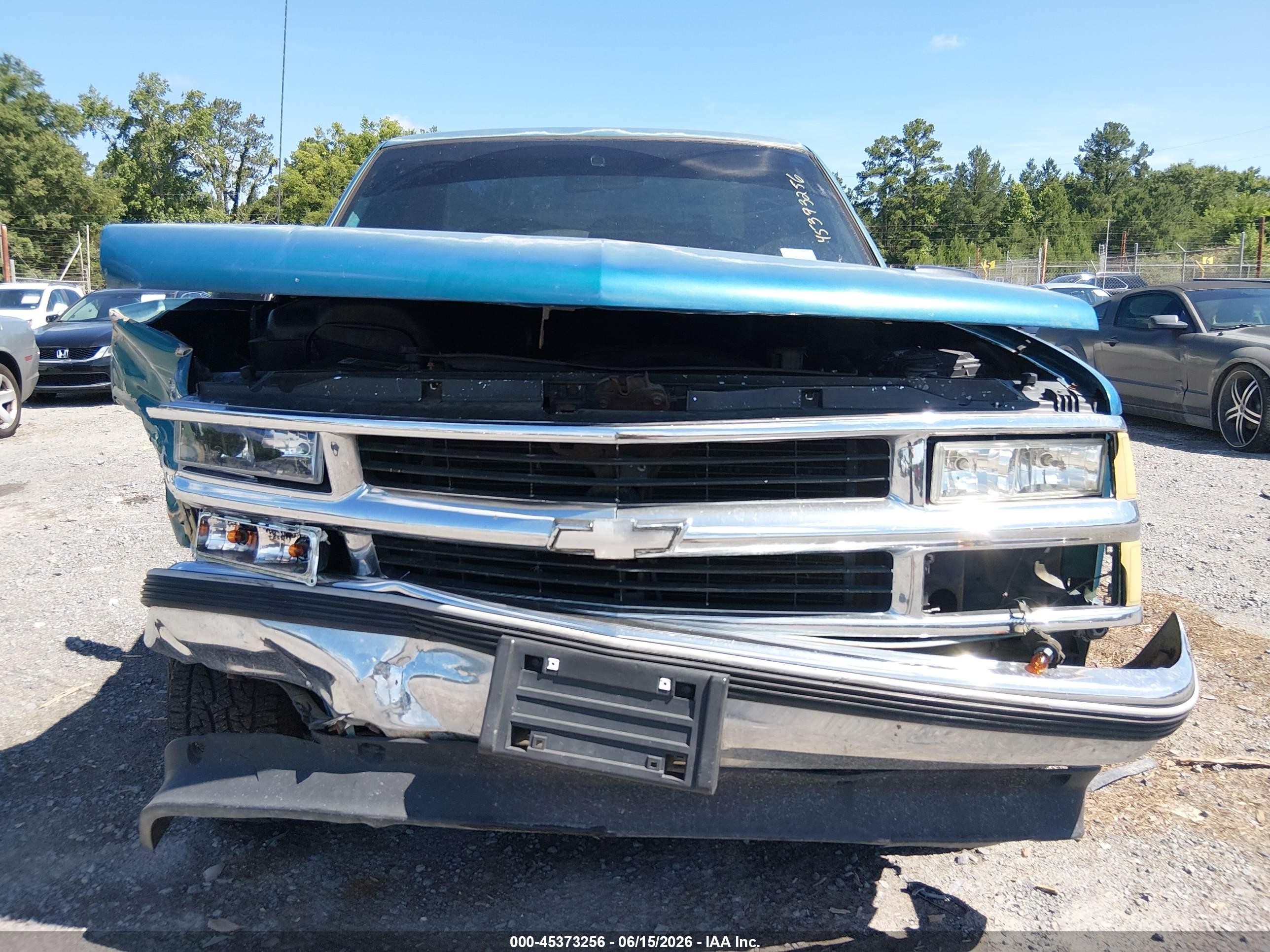 1997 Chevrolet C1500 Fleetside Blue vin: 1GCEC14R0VZ148194