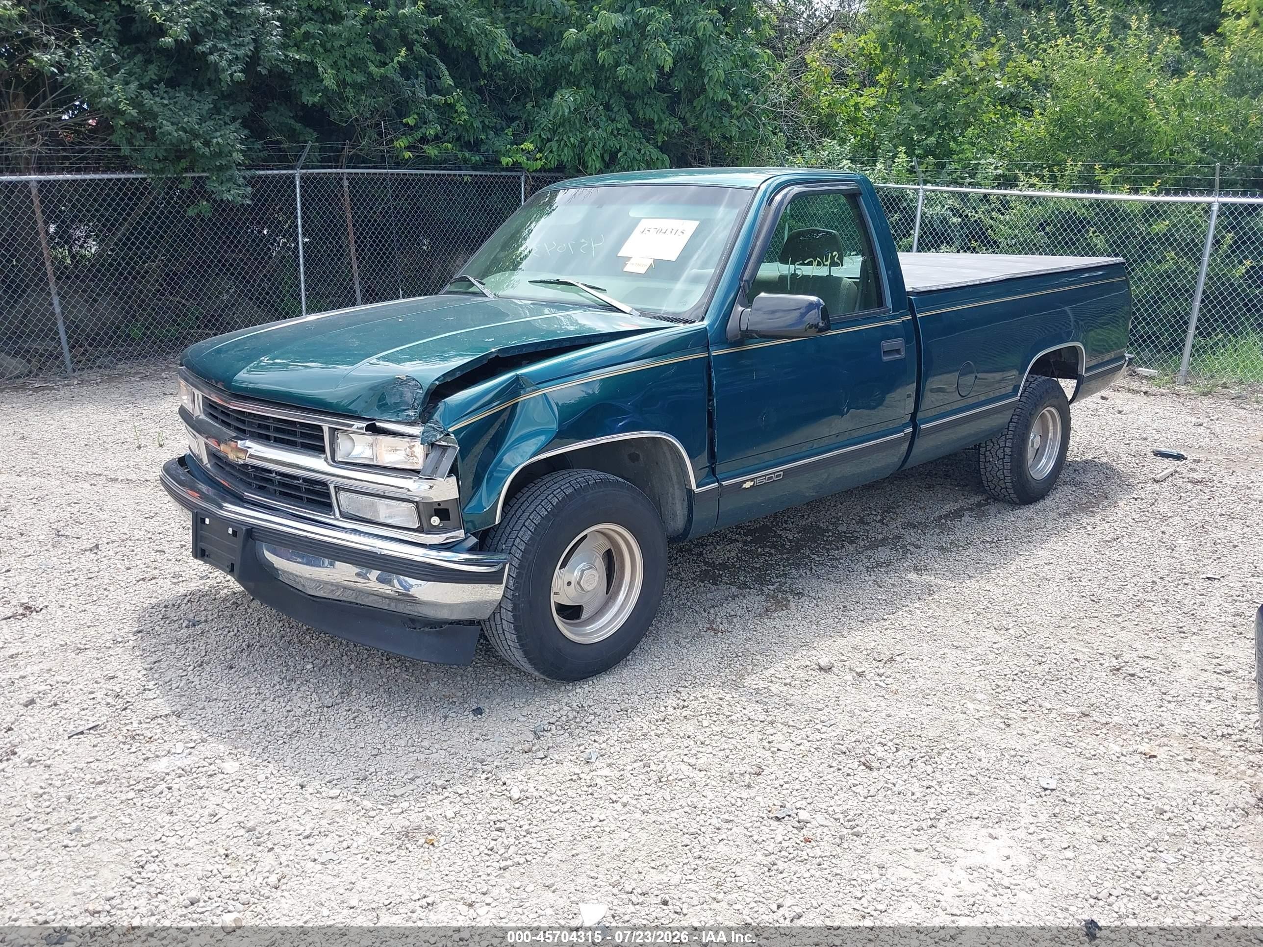 1997 Chevrolet C/k 1500 Fleetside Green vin: 1GCEC14R4VZ129776