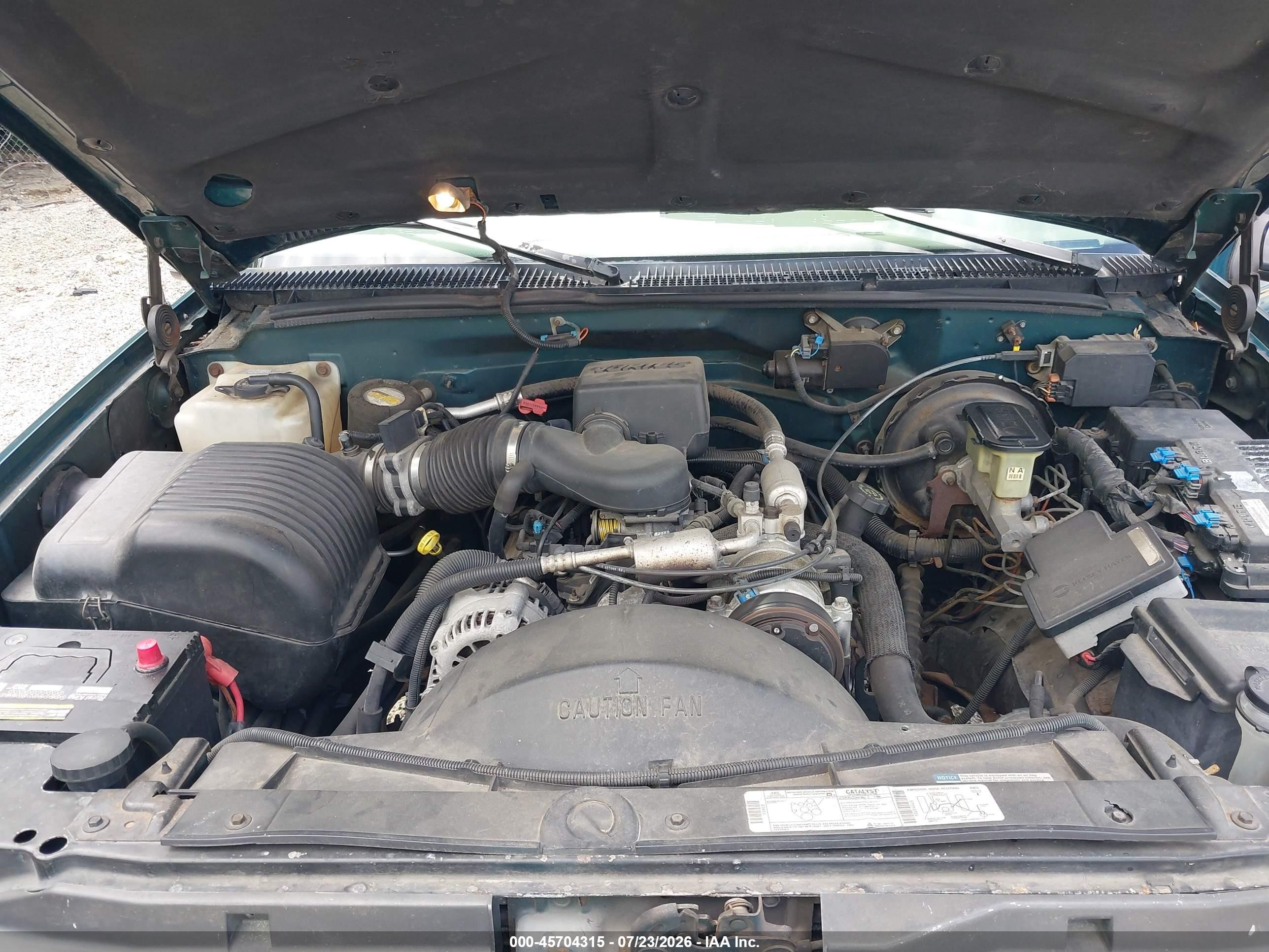 1997 Chevrolet C/k 1500 Fleetside Green vin: 1GCEC14R4VZ129776