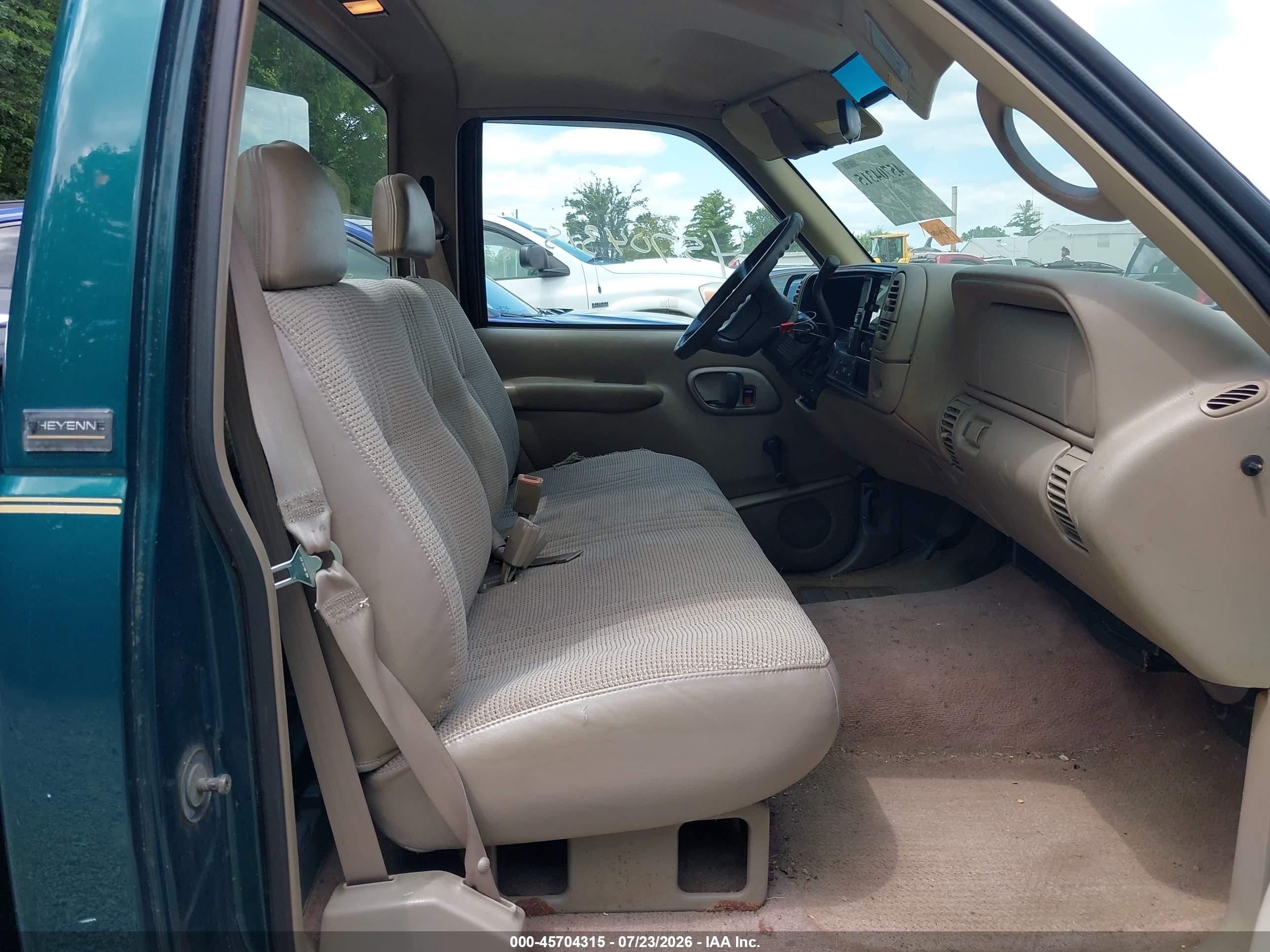 1997 Chevrolet C/k 1500 Fleetside Green vin: 1GCEC14R4VZ129776