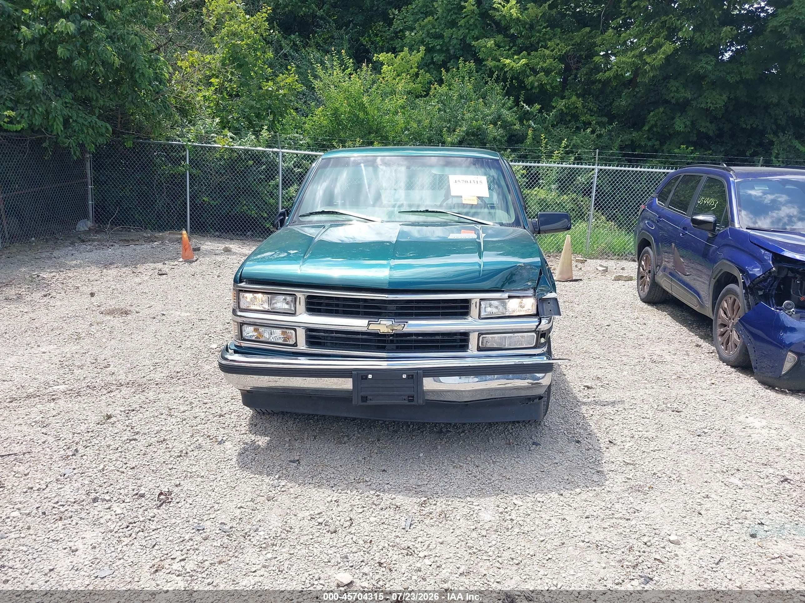 1997 Chevrolet C/k 1500 Fleetside Green vin: 1GCEC14R4VZ129776