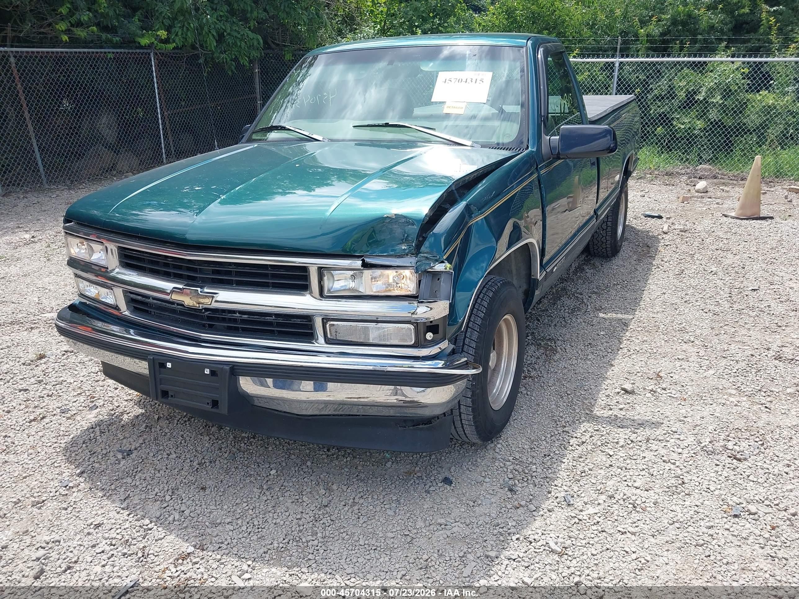 1997 Chevrolet C/k 1500 Fleetside Green vin: 1GCEC14R4VZ129776